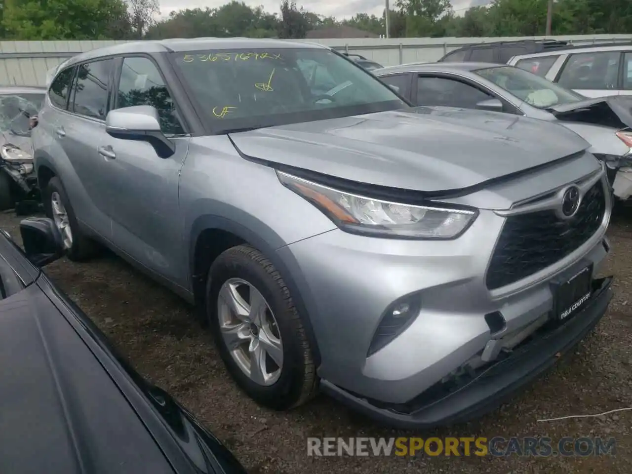 1 Photograph of a damaged car 5TDBZRBH1LS037050 TOYOTA HIGHLANDER 2020