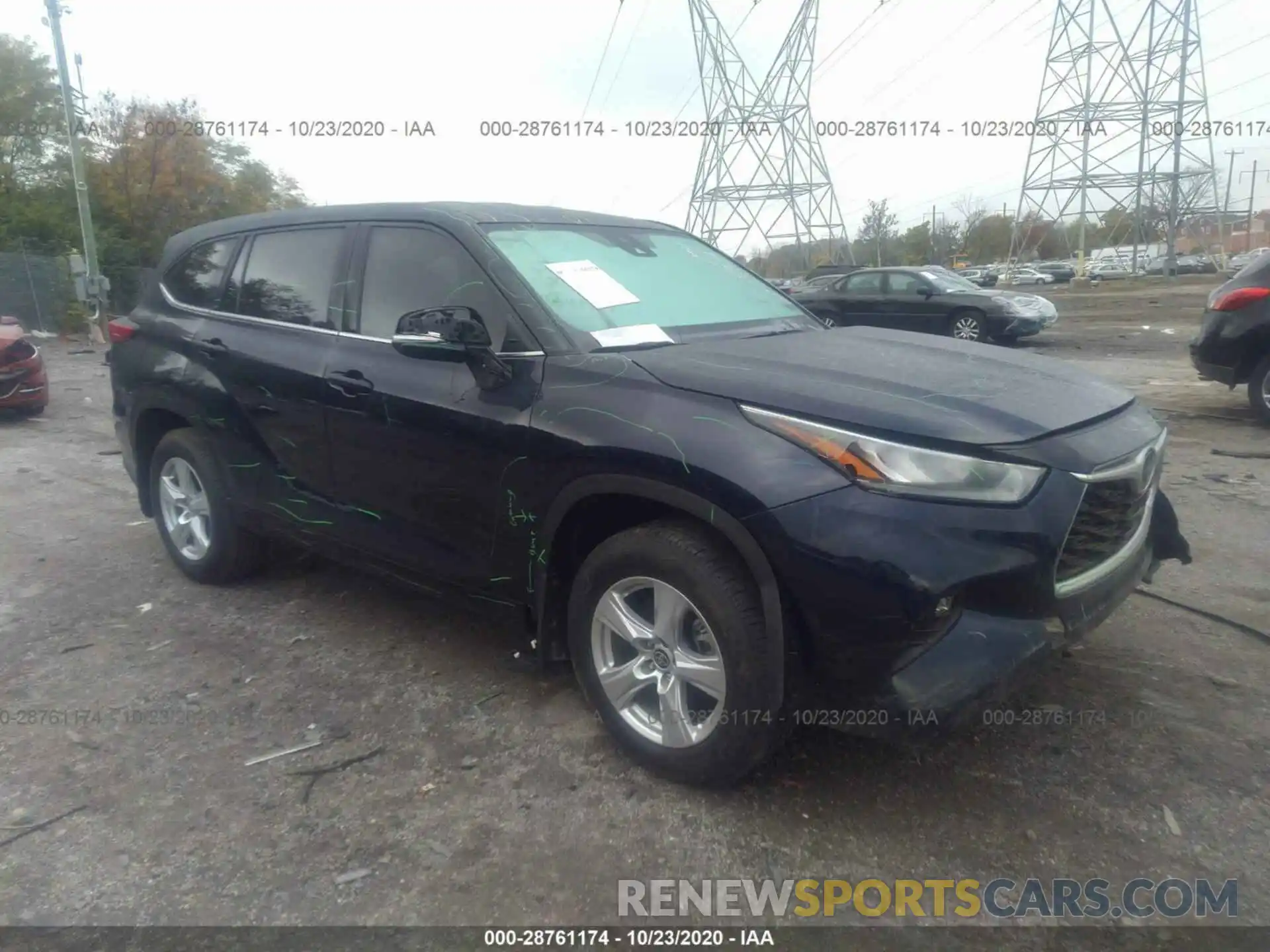 1 Photograph of a damaged car 5TDBZRBH2LS025621 TOYOTA HIGHLANDER 2020