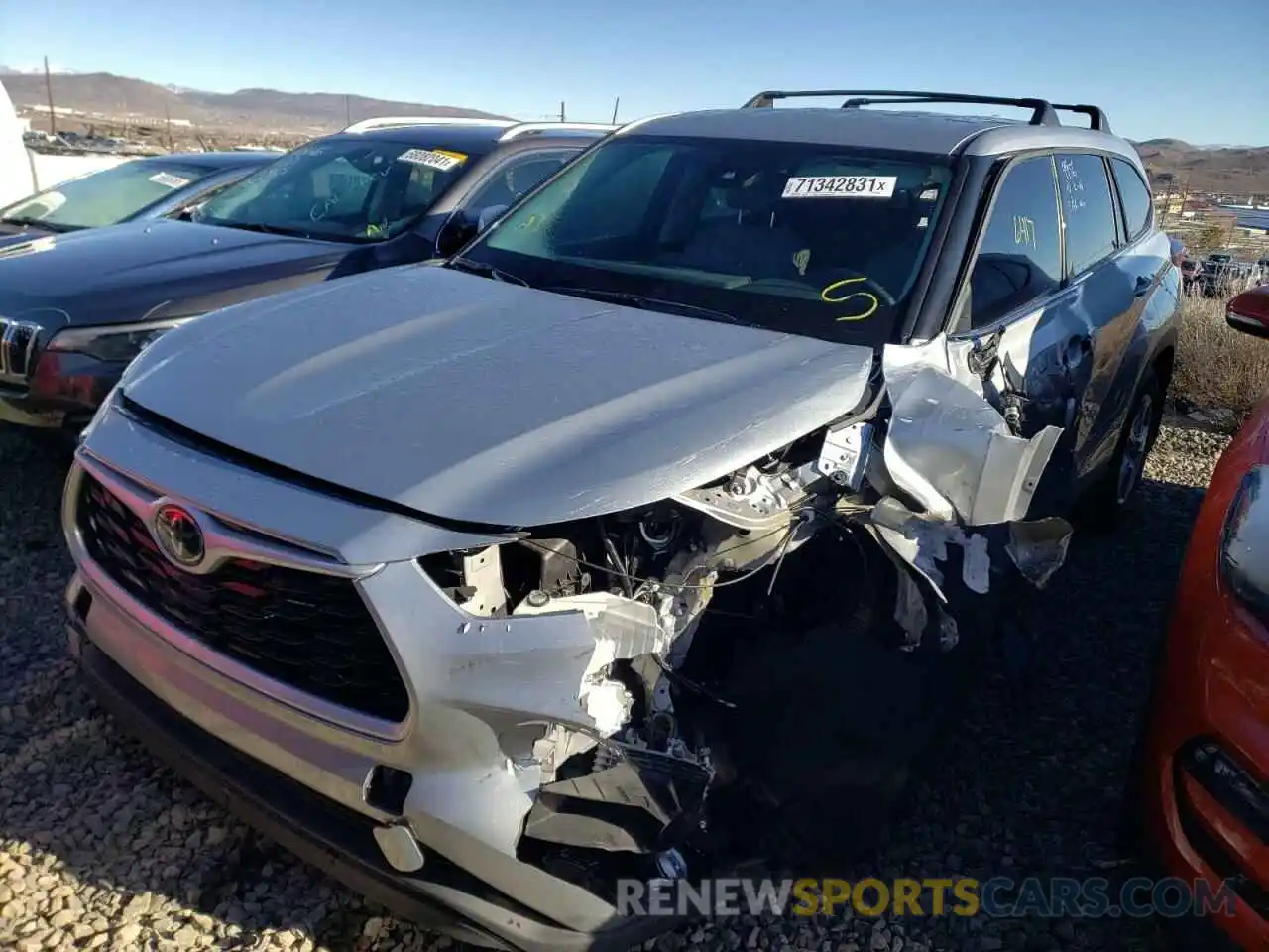 2 Photograph of a damaged car 5TDBZRBH2LS035923 TOYOTA HIGHLANDER 2020