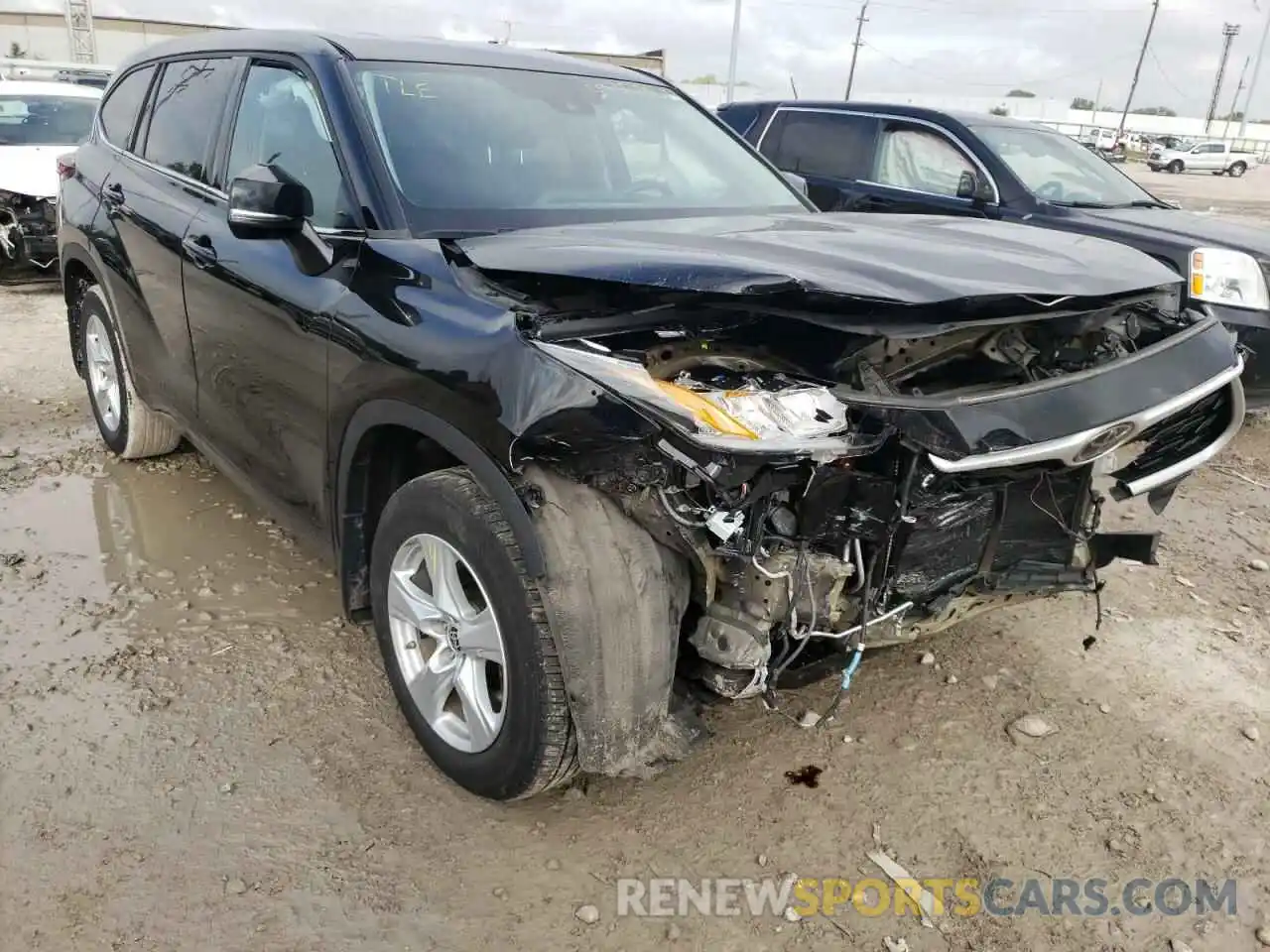 1 Photograph of a damaged car 5TDBZRBH2LS509272 TOYOTA HIGHLANDER 2020