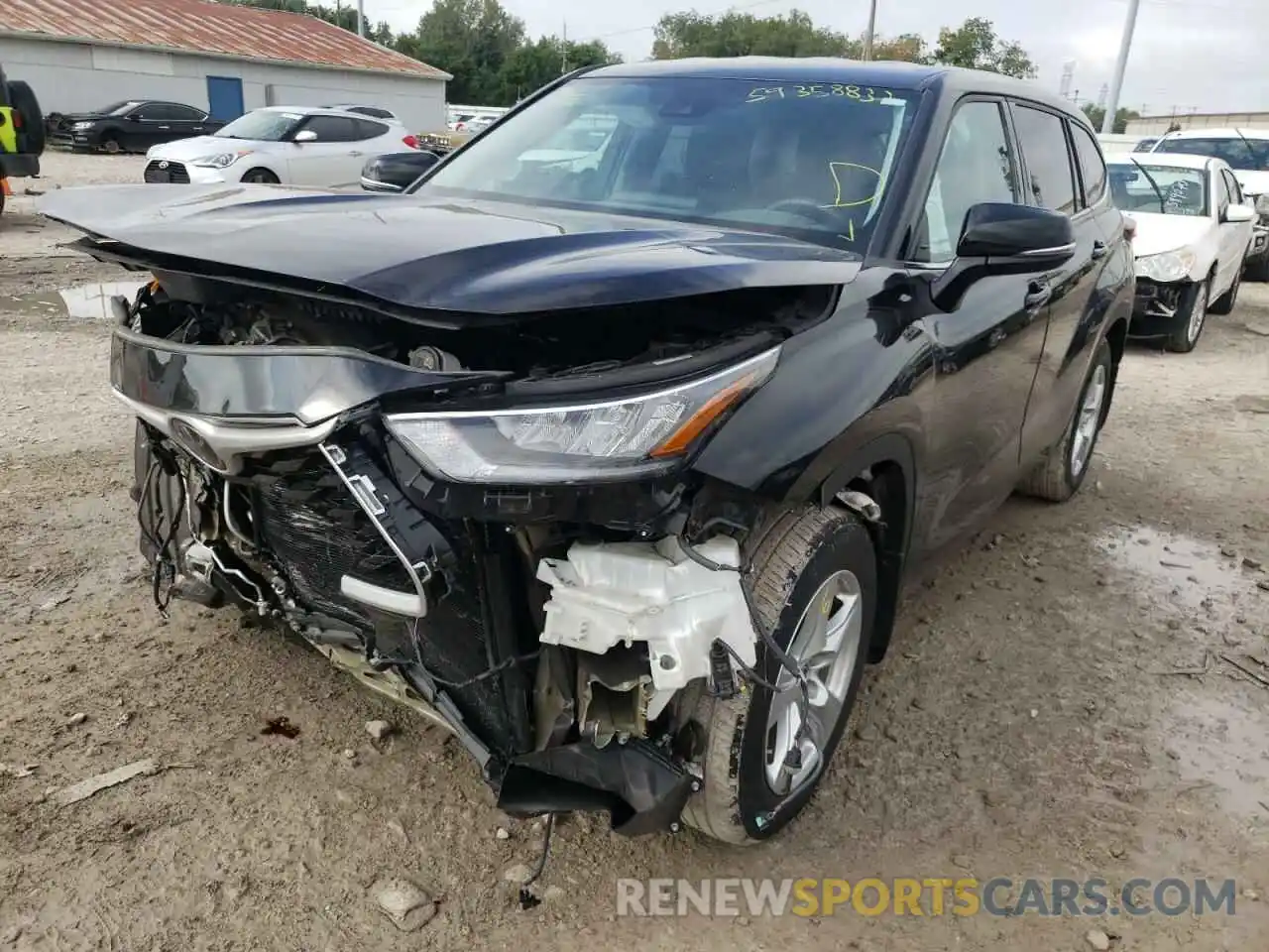 2 Photograph of a damaged car 5TDBZRBH2LS509272 TOYOTA HIGHLANDER 2020