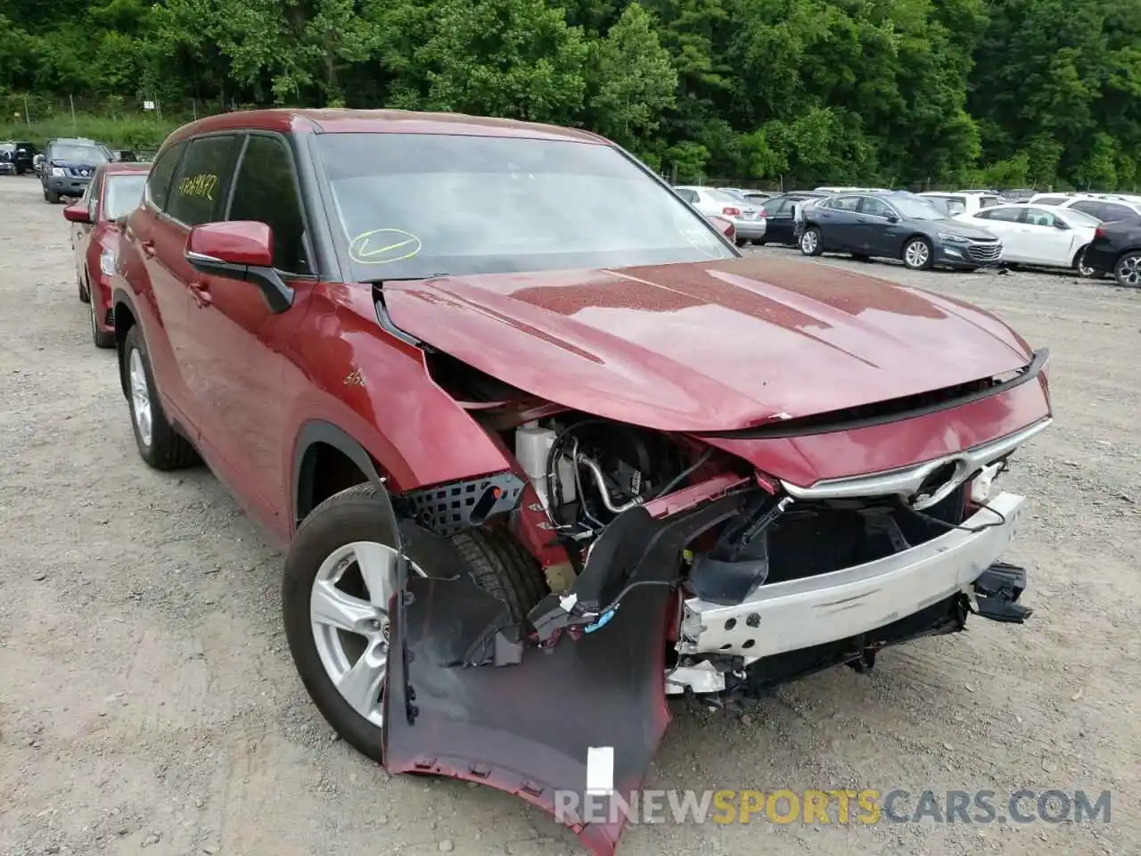 1 Photograph of a damaged car 5TDBZRBH3LS006205 TOYOTA HIGHLANDER 2020