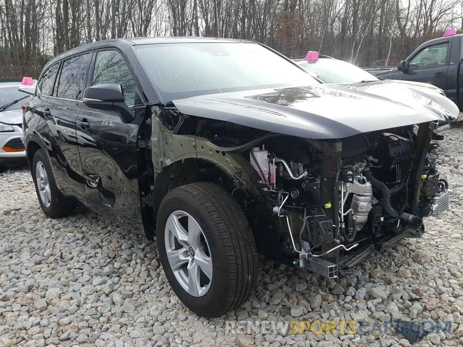 1 Photograph of a damaged car 5TDBZRBH3LS017897 TOYOTA HIGHLANDER 2020