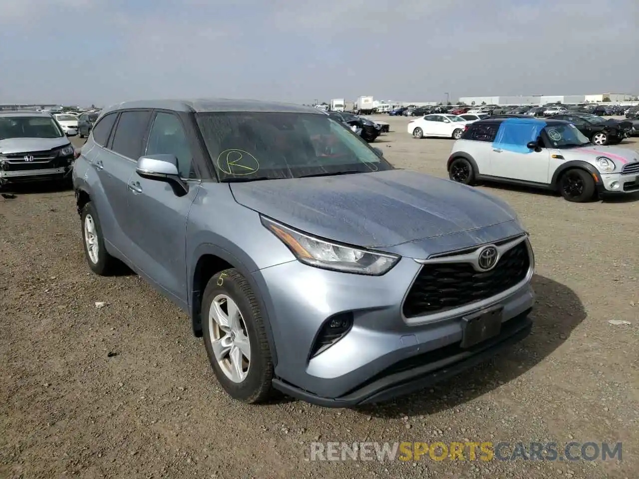 1 Photograph of a damaged car 5TDBZRBH3LS018791 TOYOTA HIGHLANDER 2020