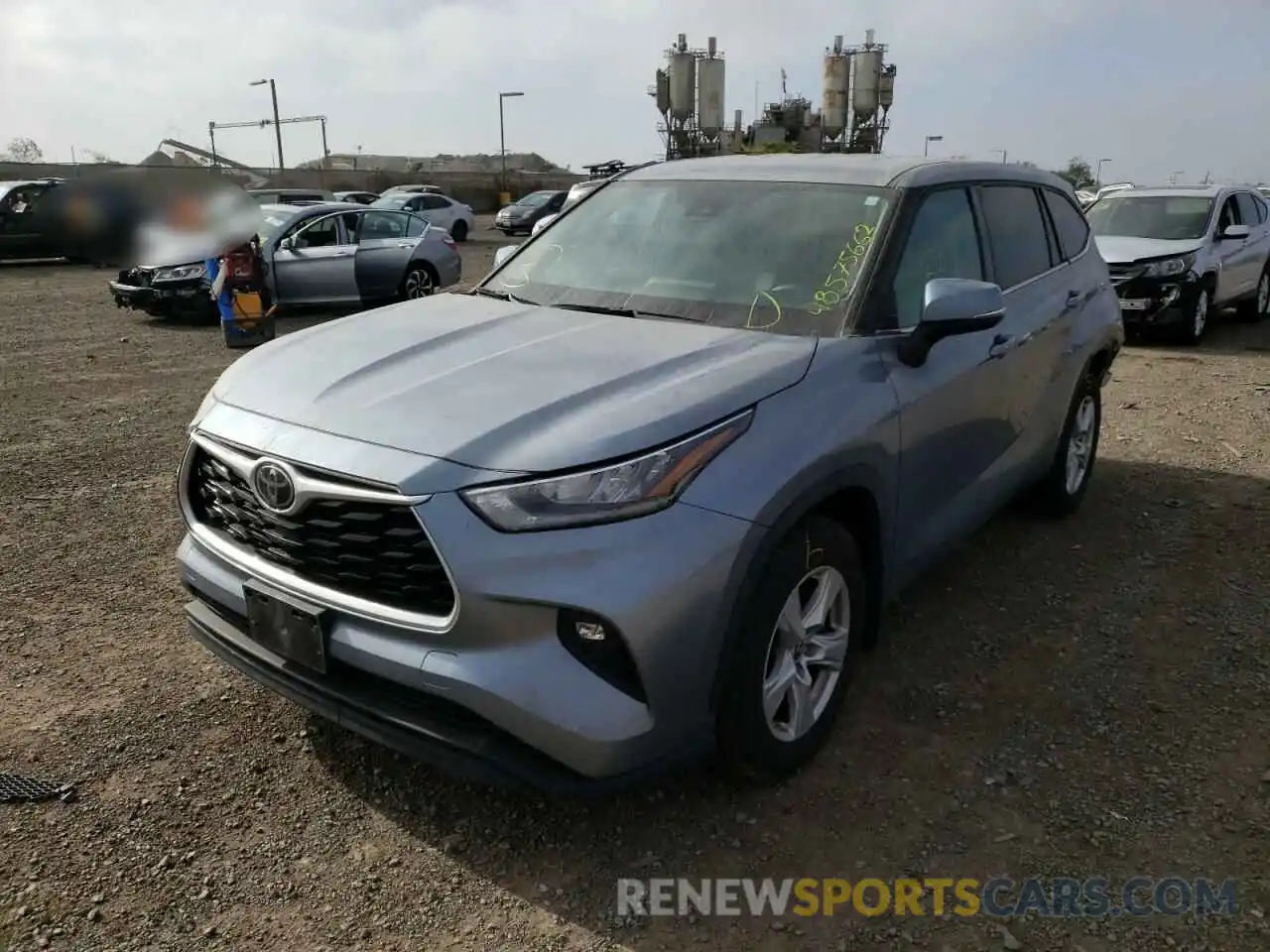 2 Photograph of a damaged car 5TDBZRBH3LS018791 TOYOTA HIGHLANDER 2020