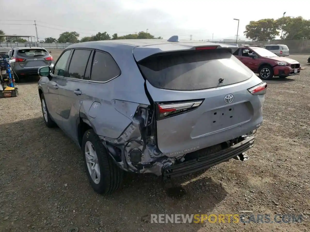 3 Photograph of a damaged car 5TDBZRBH3LS018791 TOYOTA HIGHLANDER 2020