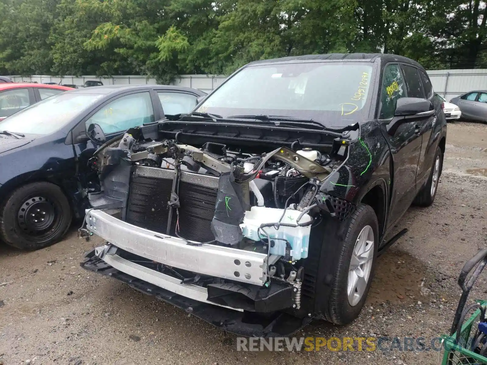 2 Photograph of a damaged car 5TDBZRBH3LS019245 TOYOTA HIGHLANDER 2020