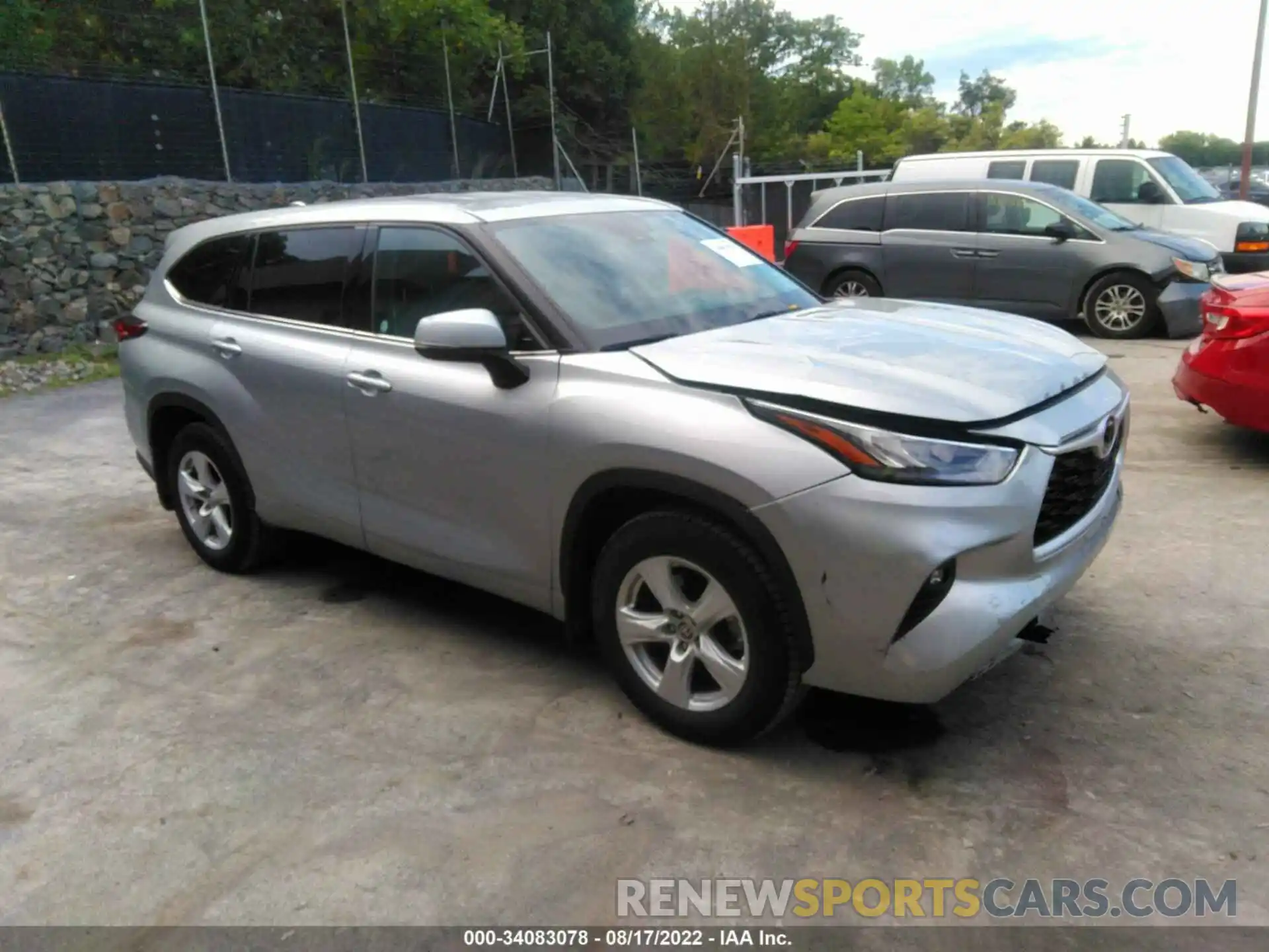 1 Photograph of a damaged car 5TDBZRBH3LS501021 TOYOTA HIGHLANDER 2020