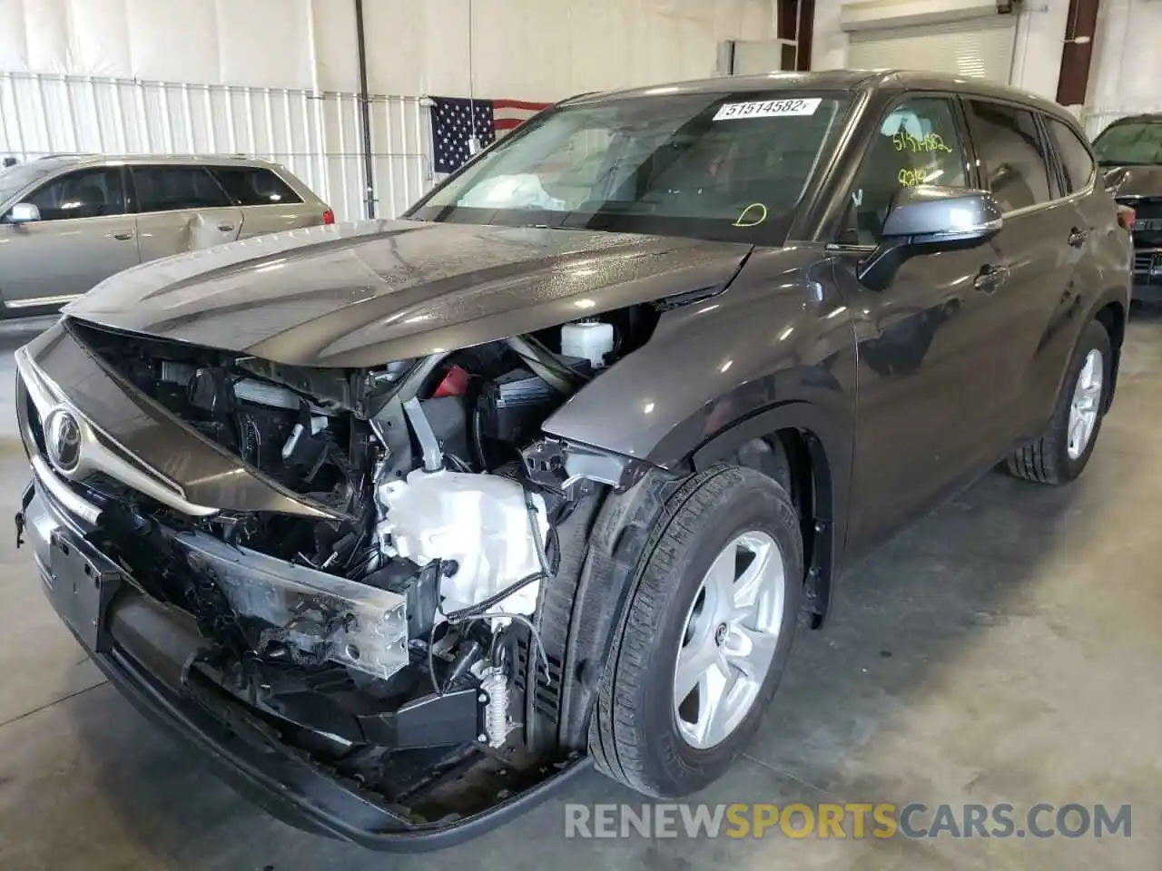 2 Photograph of a damaged car 5TDBZRBH3LS511435 TOYOTA HIGHLANDER 2020