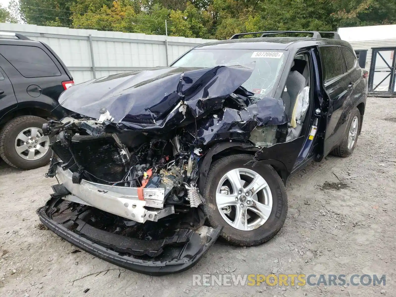 2 Фотография поврежденного автомобиля 5TDBZRBH3LS517509 TOYOTA HIGHLANDER 2020
