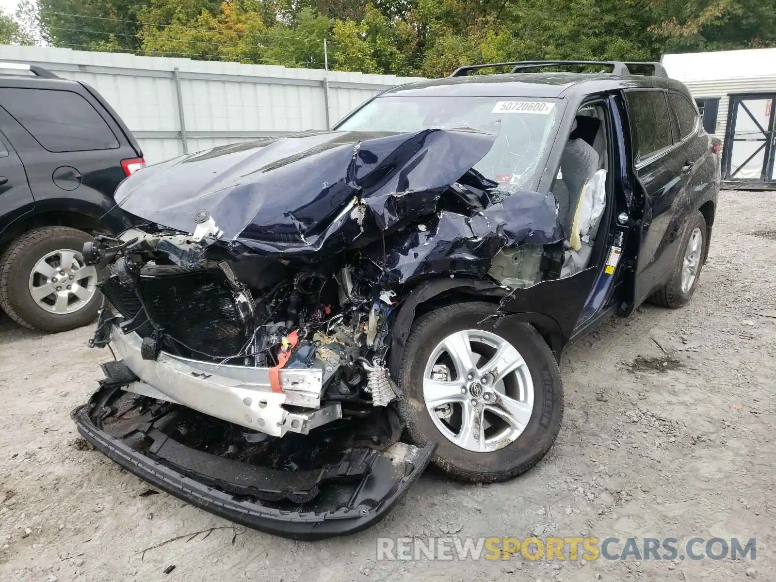 2 Photograph of a damaged car 5TDBZRBH3LS517509 TOYOTA HIGHLANDER 2020