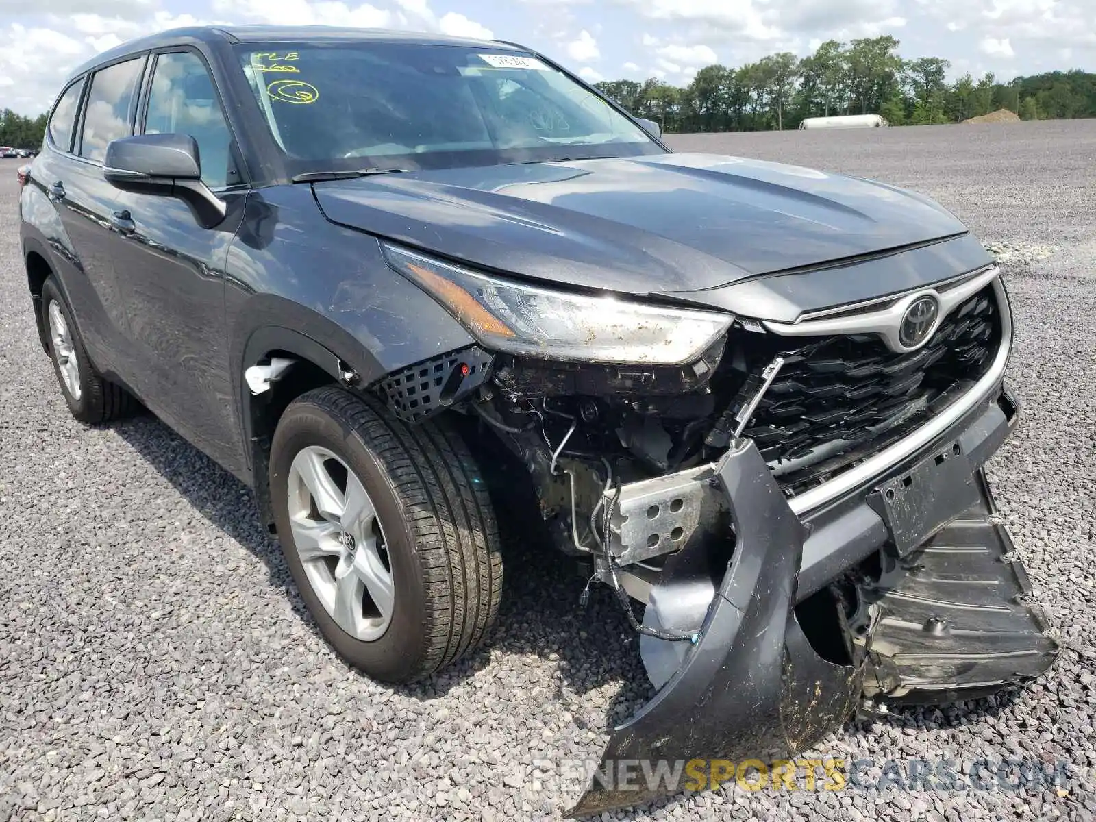 1 Photograph of a damaged car 5TDBZRBH3LS519051 TOYOTA HIGHLANDER 2020