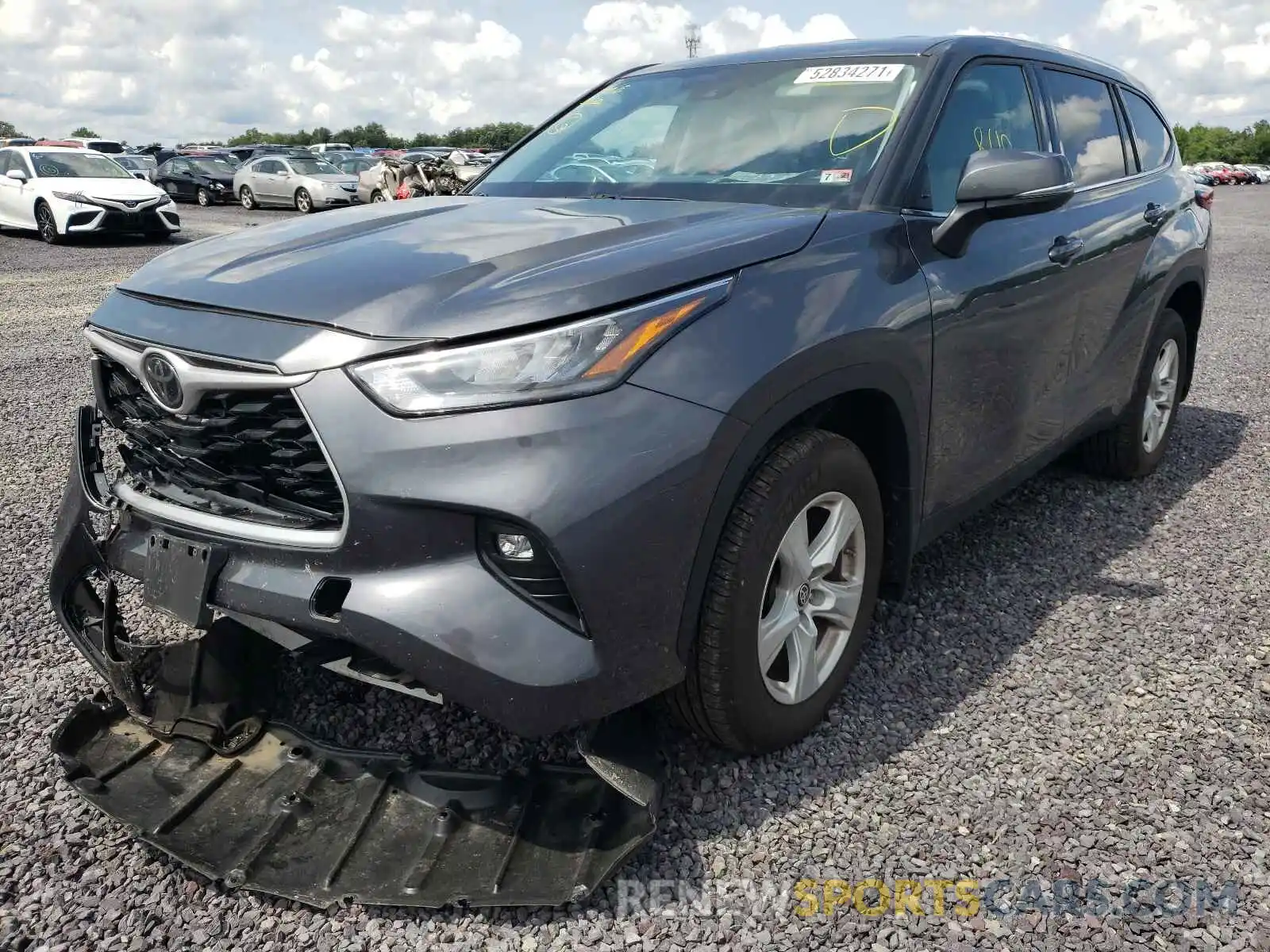 2 Photograph of a damaged car 5TDBZRBH3LS519051 TOYOTA HIGHLANDER 2020