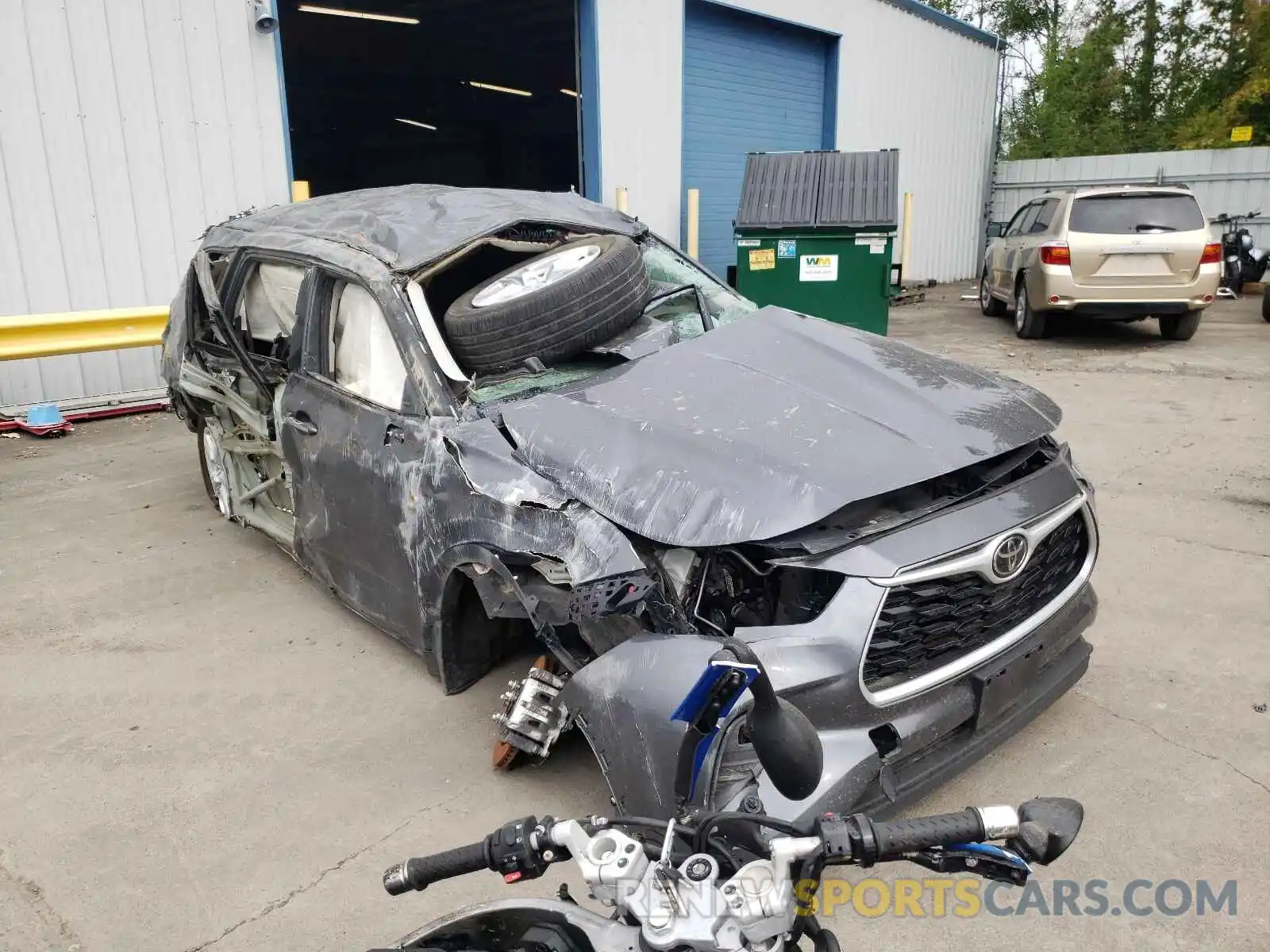 1 Photograph of a damaged car 5TDBZRBH4LS007492 TOYOTA HIGHLANDER 2020