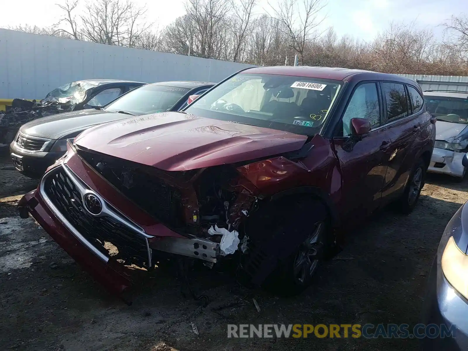 2 Photograph of a damaged car 5TDBZRBH4LS017102 TOYOTA HIGHLANDER 2020