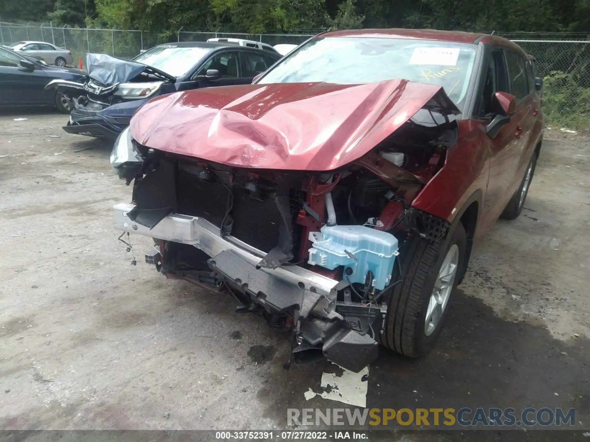 6 Photograph of a damaged car 5TDBZRBH4LS035342 TOYOTA HIGHLANDER 2020