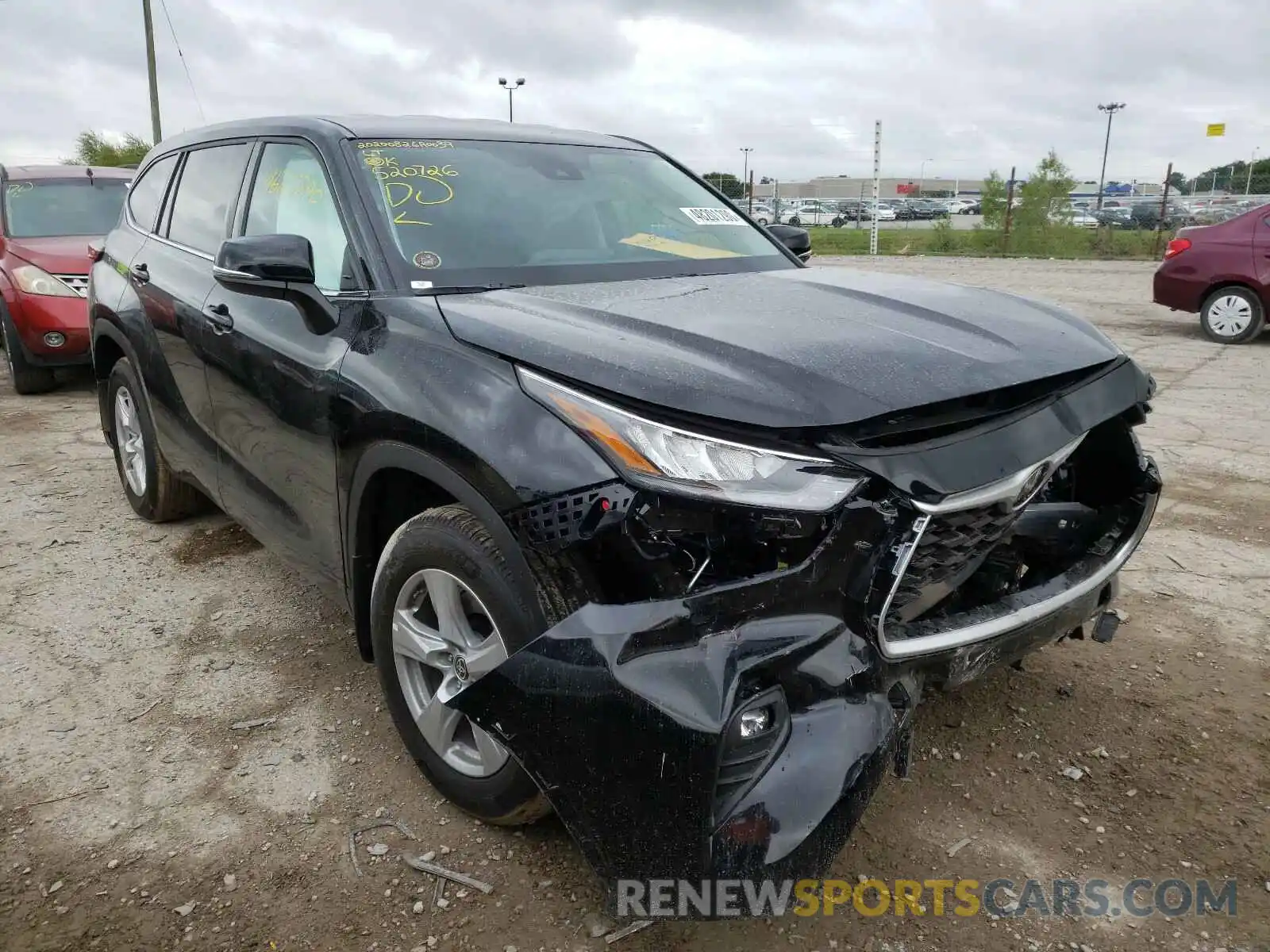 1 Photograph of a damaged car 5TDBZRBH4LS520726 TOYOTA HIGHLANDER 2020