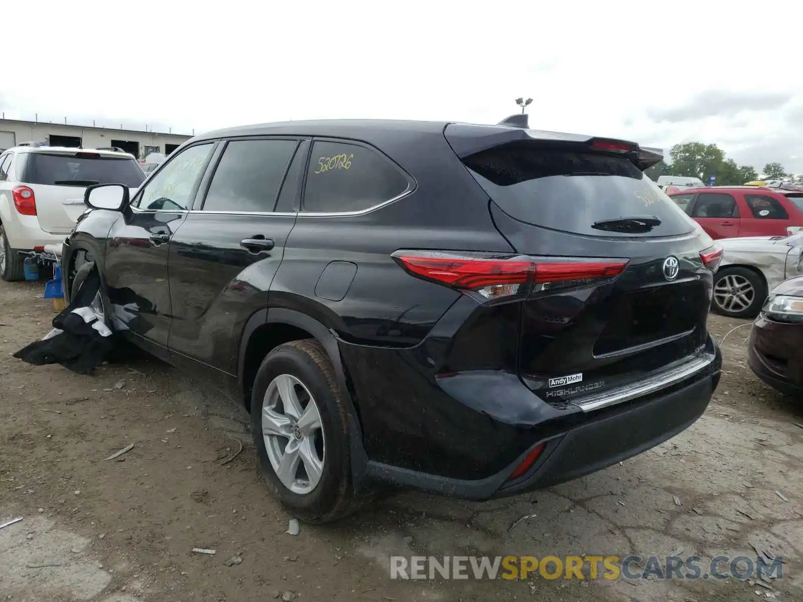 3 Photograph of a damaged car 5TDBZRBH4LS520726 TOYOTA HIGHLANDER 2020