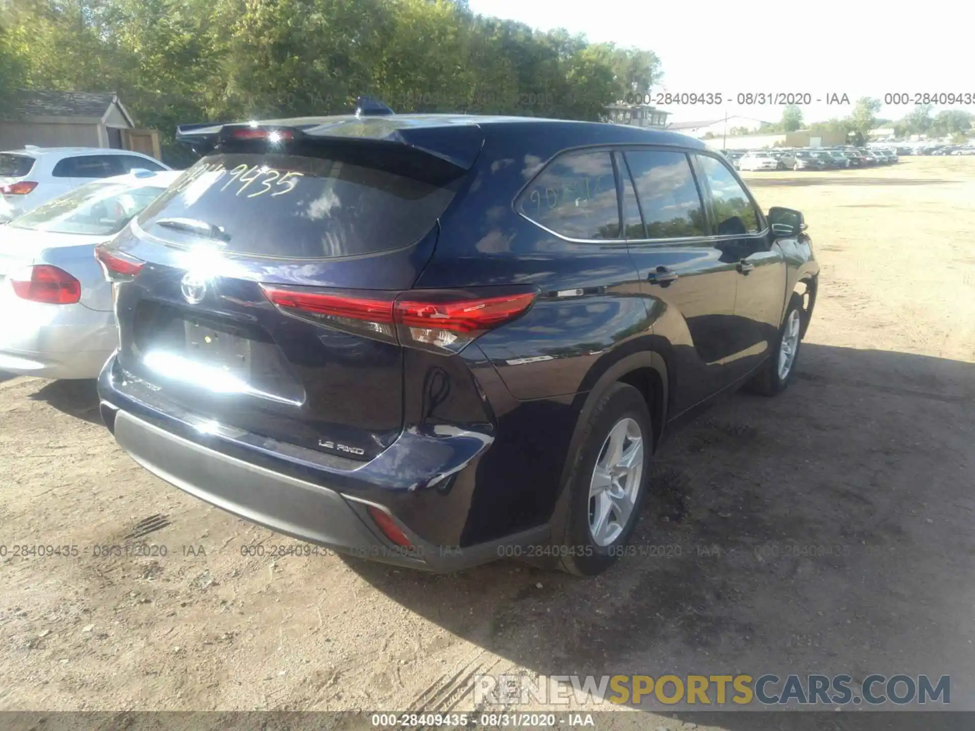 4 Фотография поврежденного автомобиля 5TDBZRBH5LS012586 TOYOTA HIGHLANDER 2020