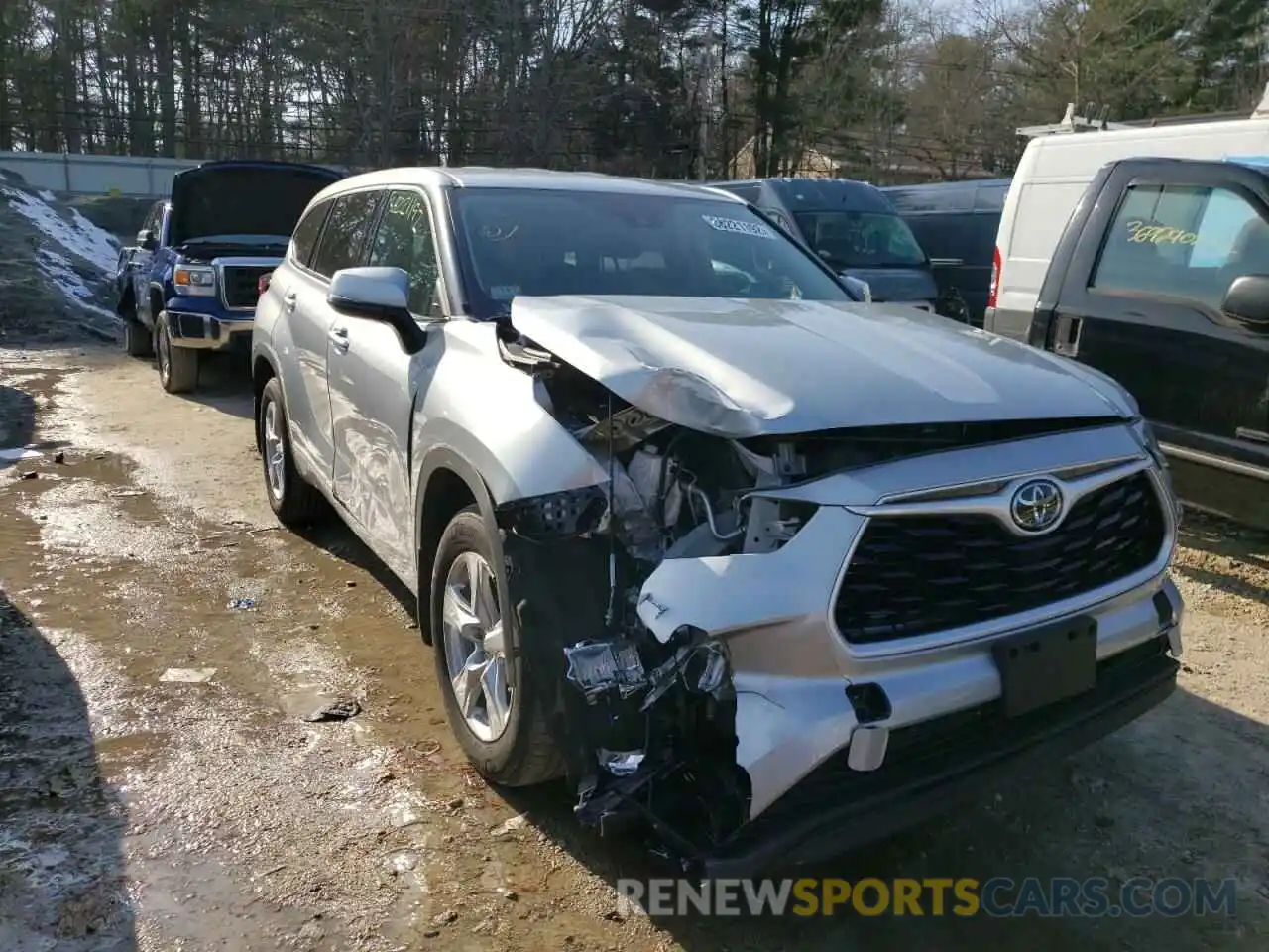 1 Photograph of a damaged car 5TDBZRBH5LS025130 TOYOTA HIGHLANDER 2020