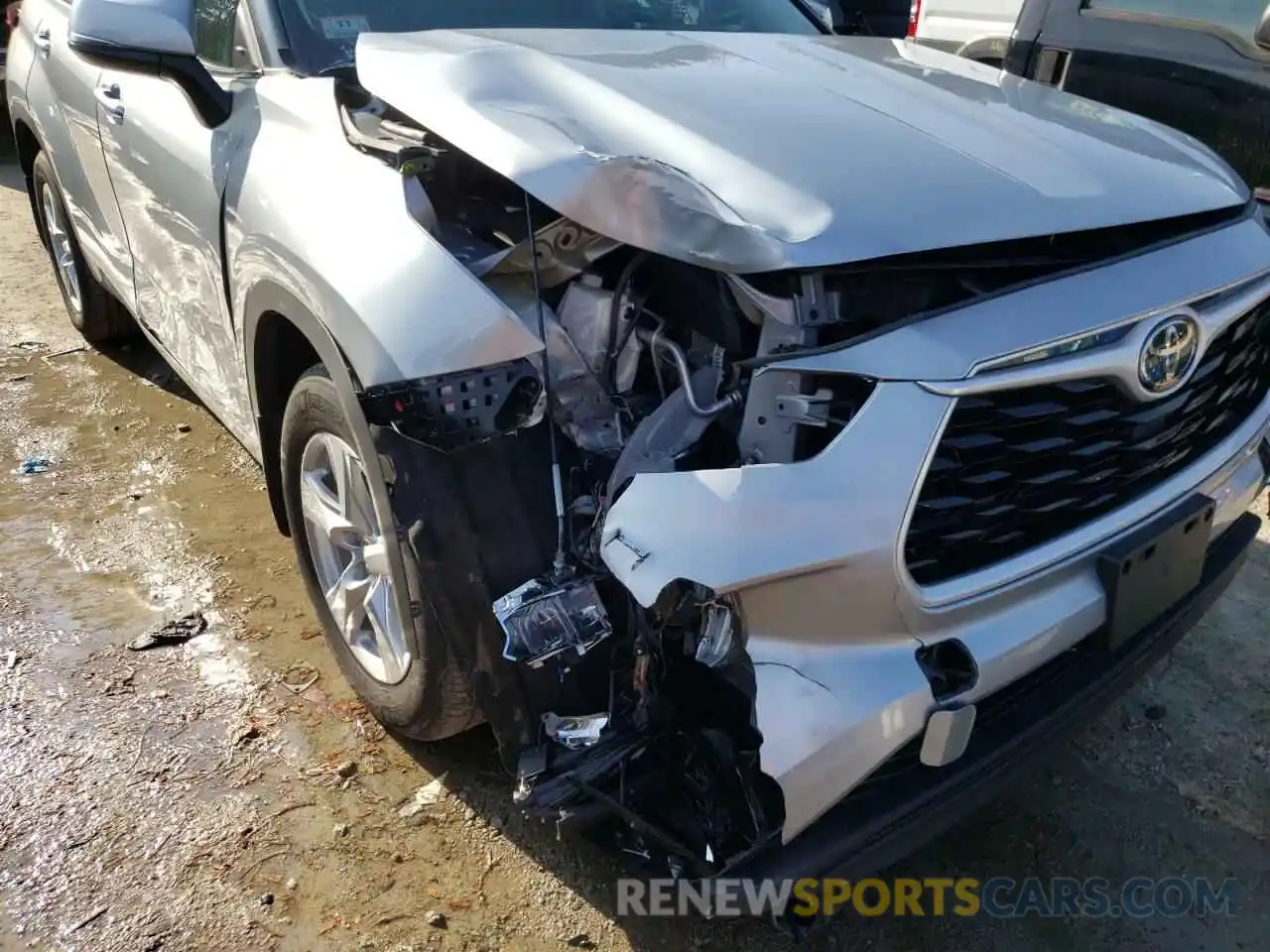 9 Photograph of a damaged car 5TDBZRBH5LS025130 TOYOTA HIGHLANDER 2020