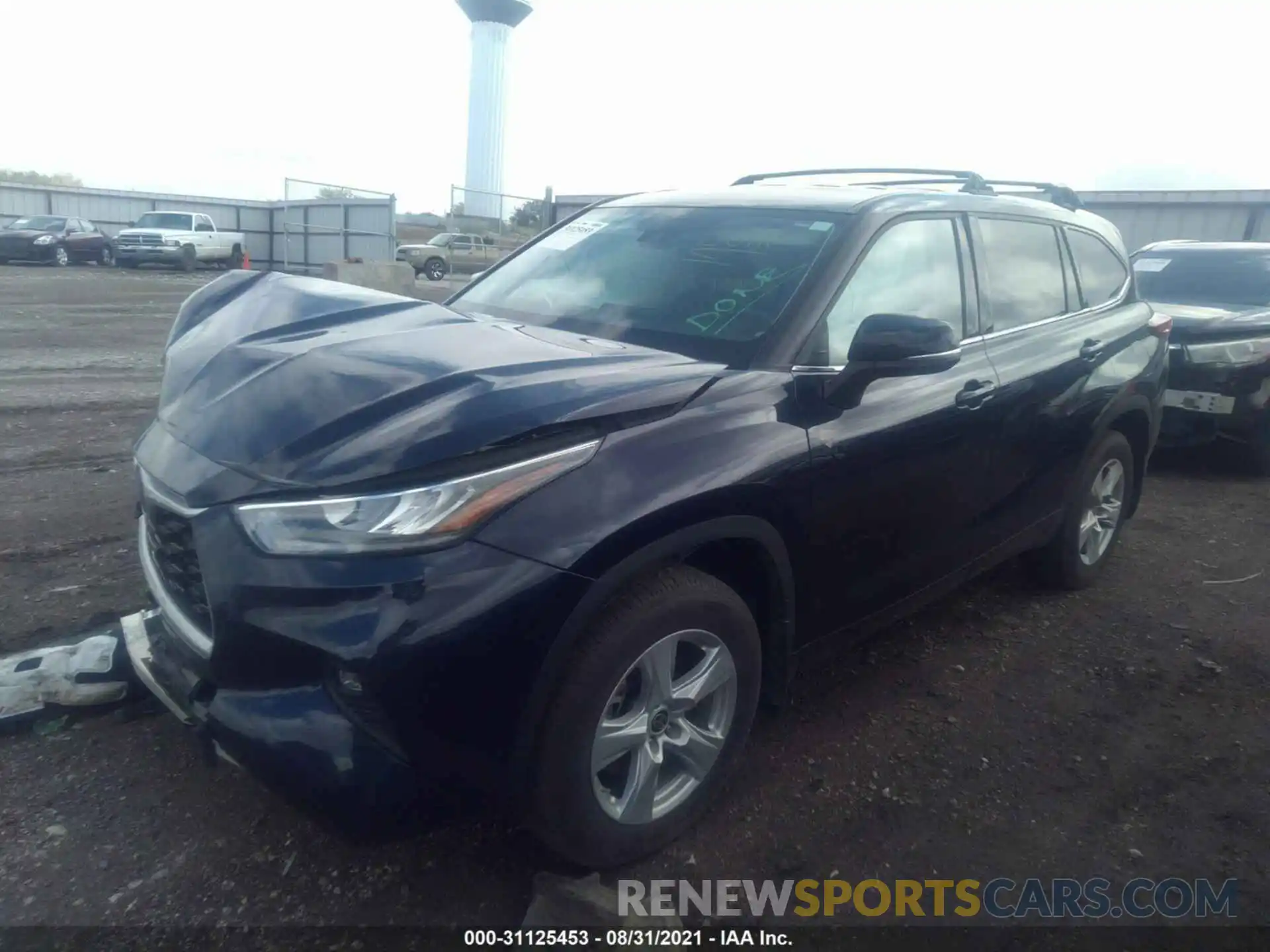 2 Photograph of a damaged car 5TDBZRBH5LS028884 TOYOTA HIGHLANDER 2020