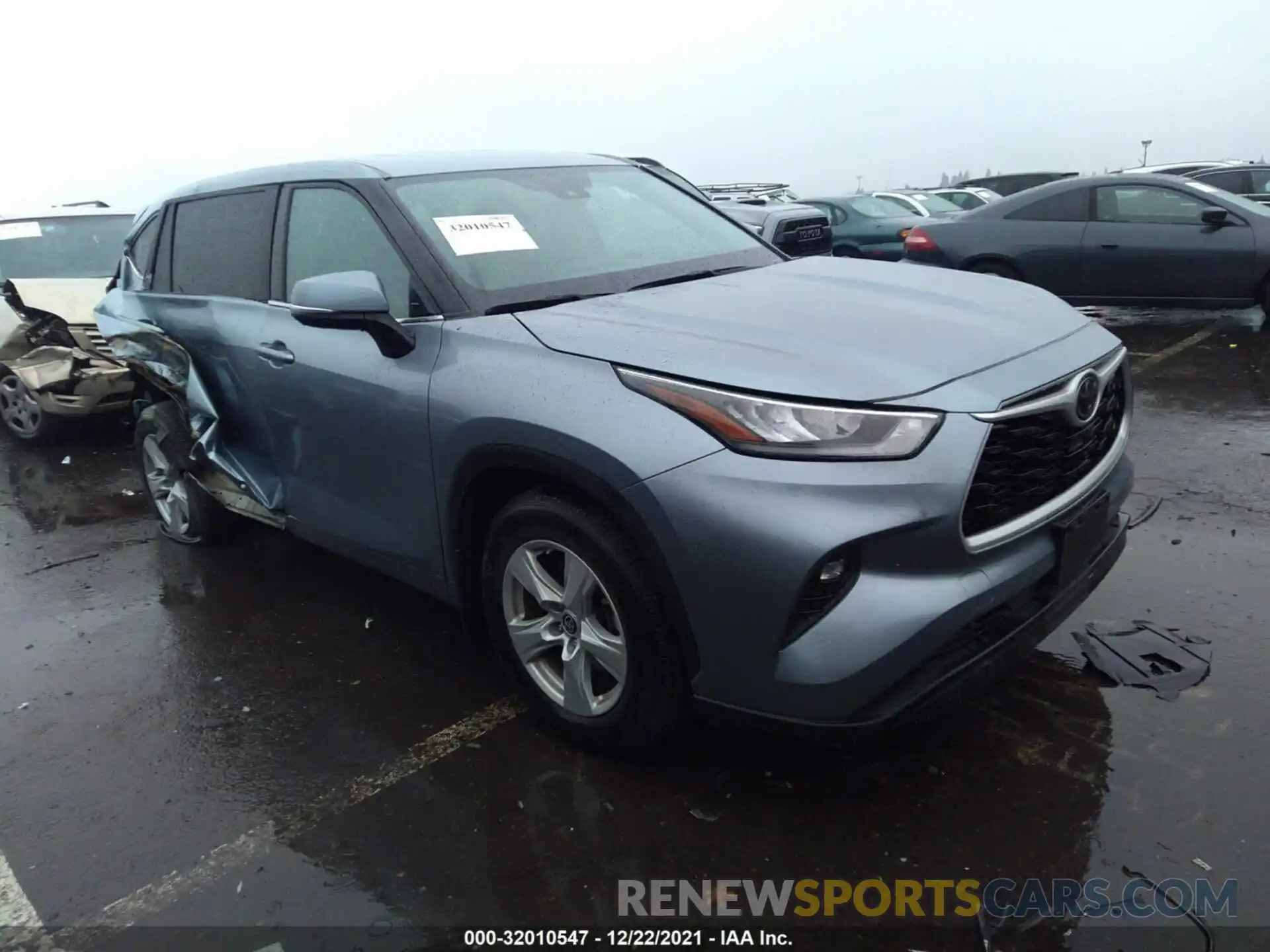 1 Photograph of a damaged car 5TDBZRBH5LS038606 TOYOTA HIGHLANDER 2020