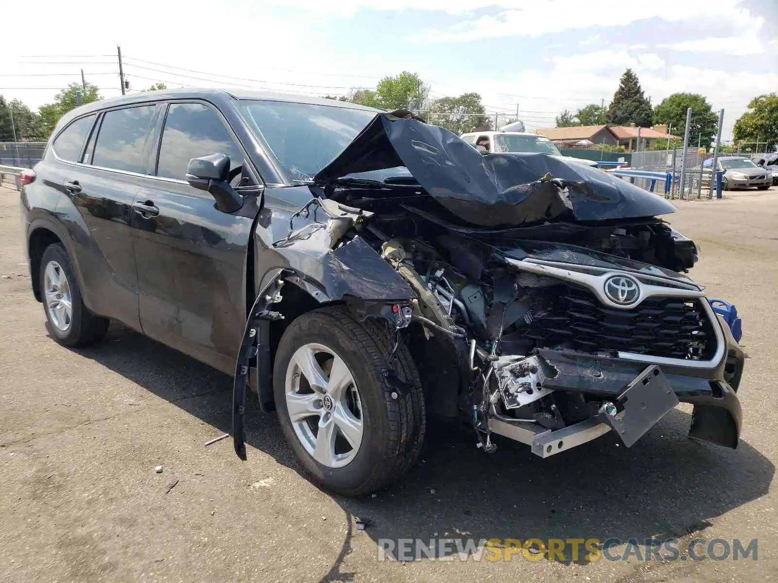 1 Photograph of a damaged car 5TDBZRBH5LS045085 TOYOTA HIGHLANDER 2020