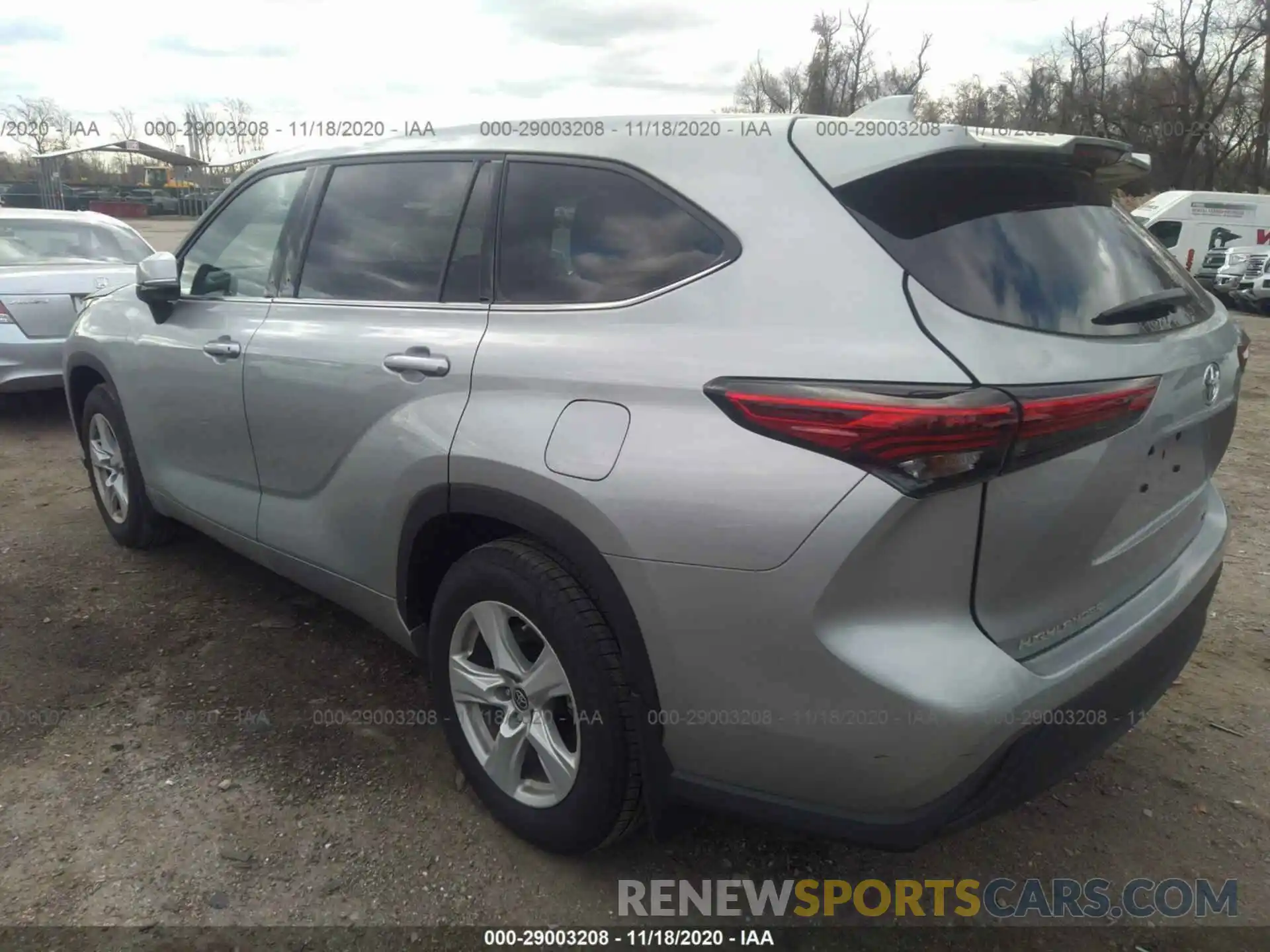 3 Photograph of a damaged car 5TDBZRBH6LS000172 TOYOTA HIGHLANDER 2020