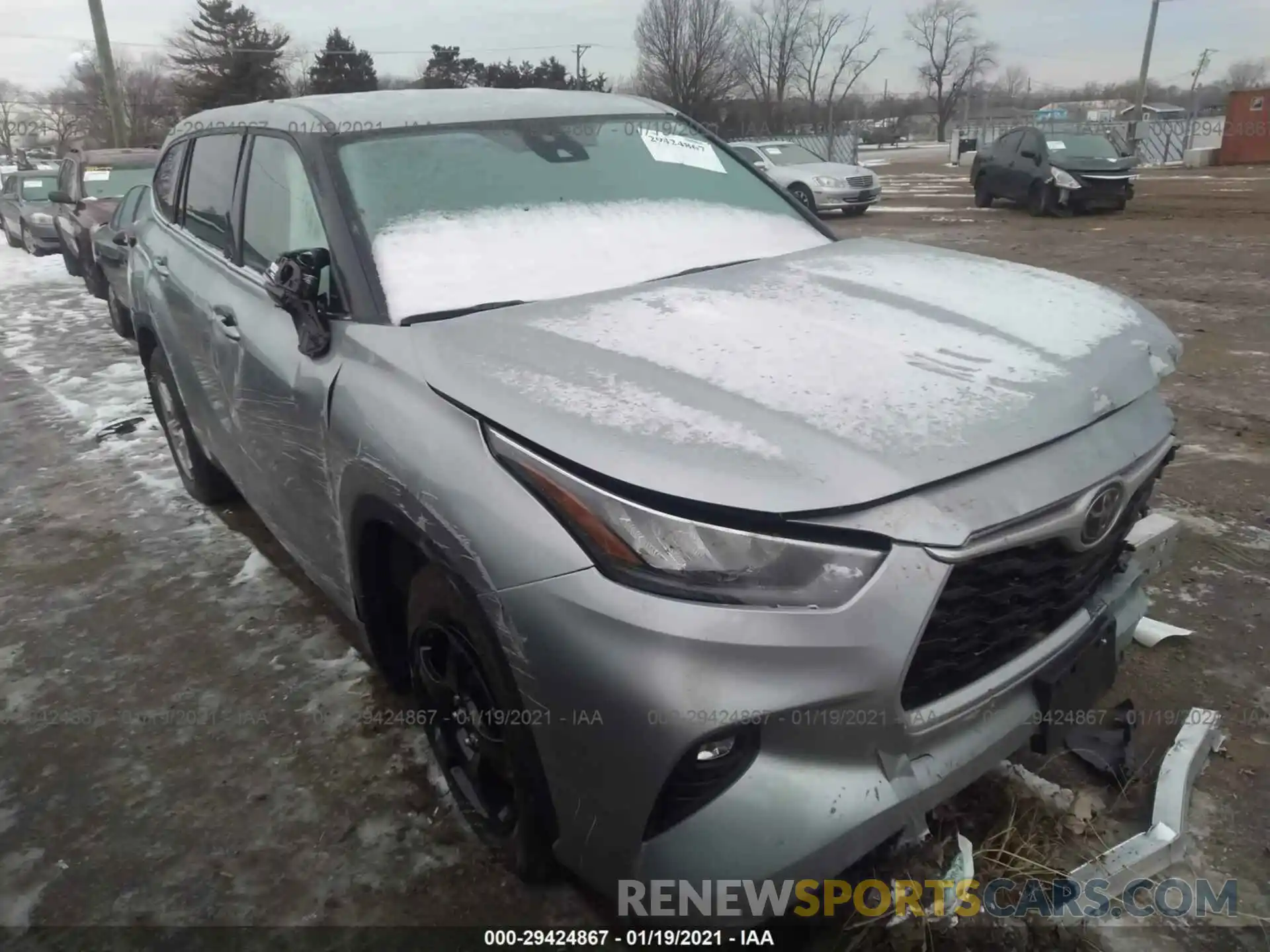 1 Photograph of a damaged car 5TDBZRBH6LS048853 TOYOTA HIGHLANDER 2020