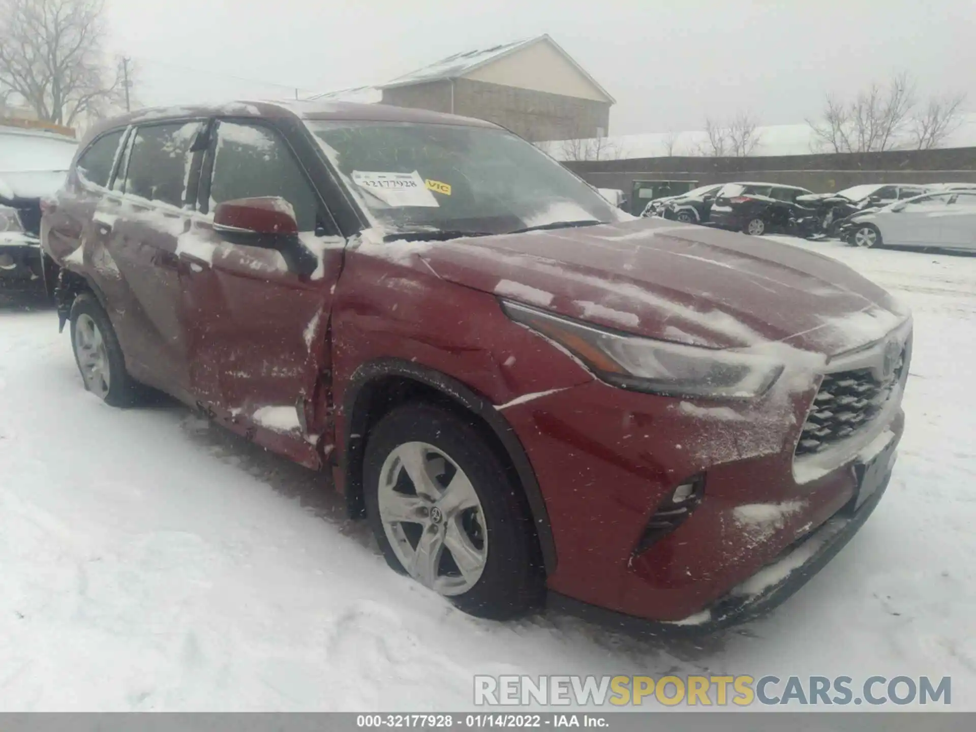 1 Photograph of a damaged car 5TDBZRBH6LS512238 TOYOTA HIGHLANDER 2020