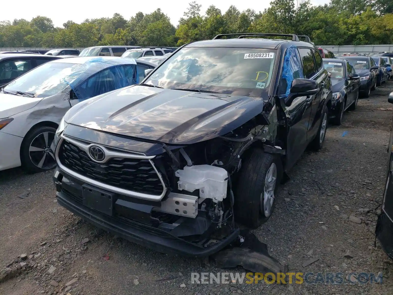 2 Photograph of a damaged car 5TDBZRBH7LS005655 TOYOTA HIGHLANDER 2020