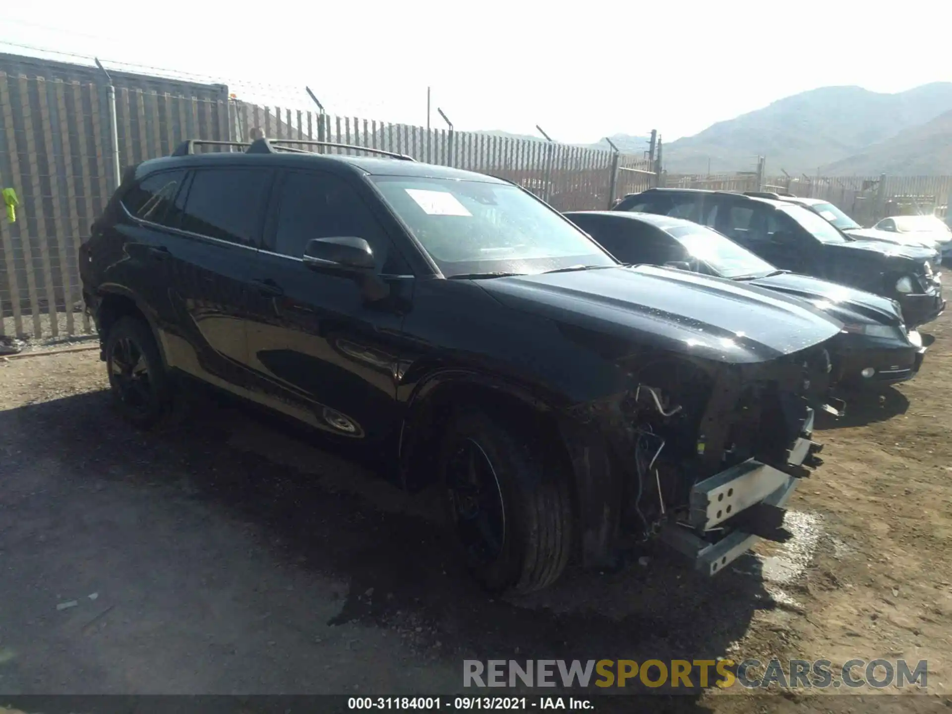 1 Photograph of a damaged car 5TDBZRBH7LS038655 TOYOTA HIGHLANDER 2020