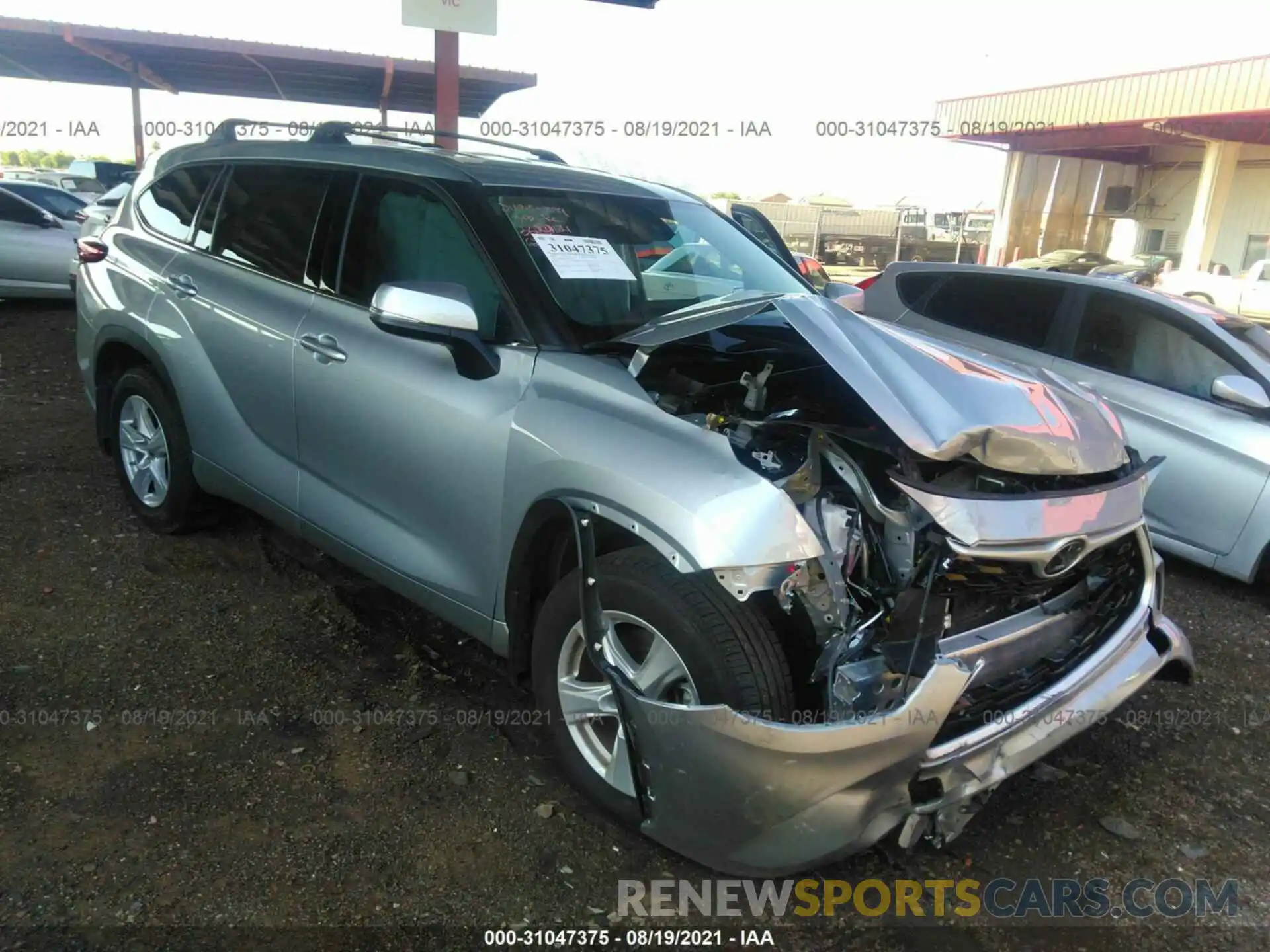 1 Photograph of a damaged car 5TDBZRBH7LS056296 TOYOTA HIGHLANDER 2020