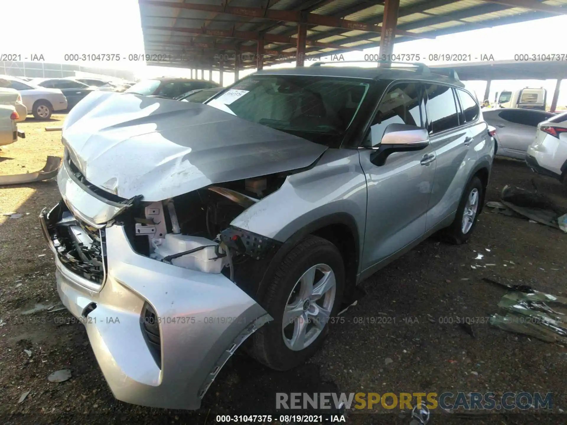 2 Photograph of a damaged car 5TDBZRBH7LS056296 TOYOTA HIGHLANDER 2020