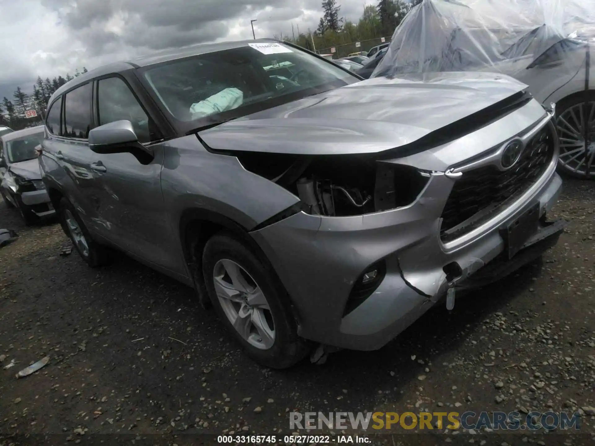 1 Photograph of a damaged car 5TDBZRBH7LS508909 TOYOTA HIGHLANDER 2020