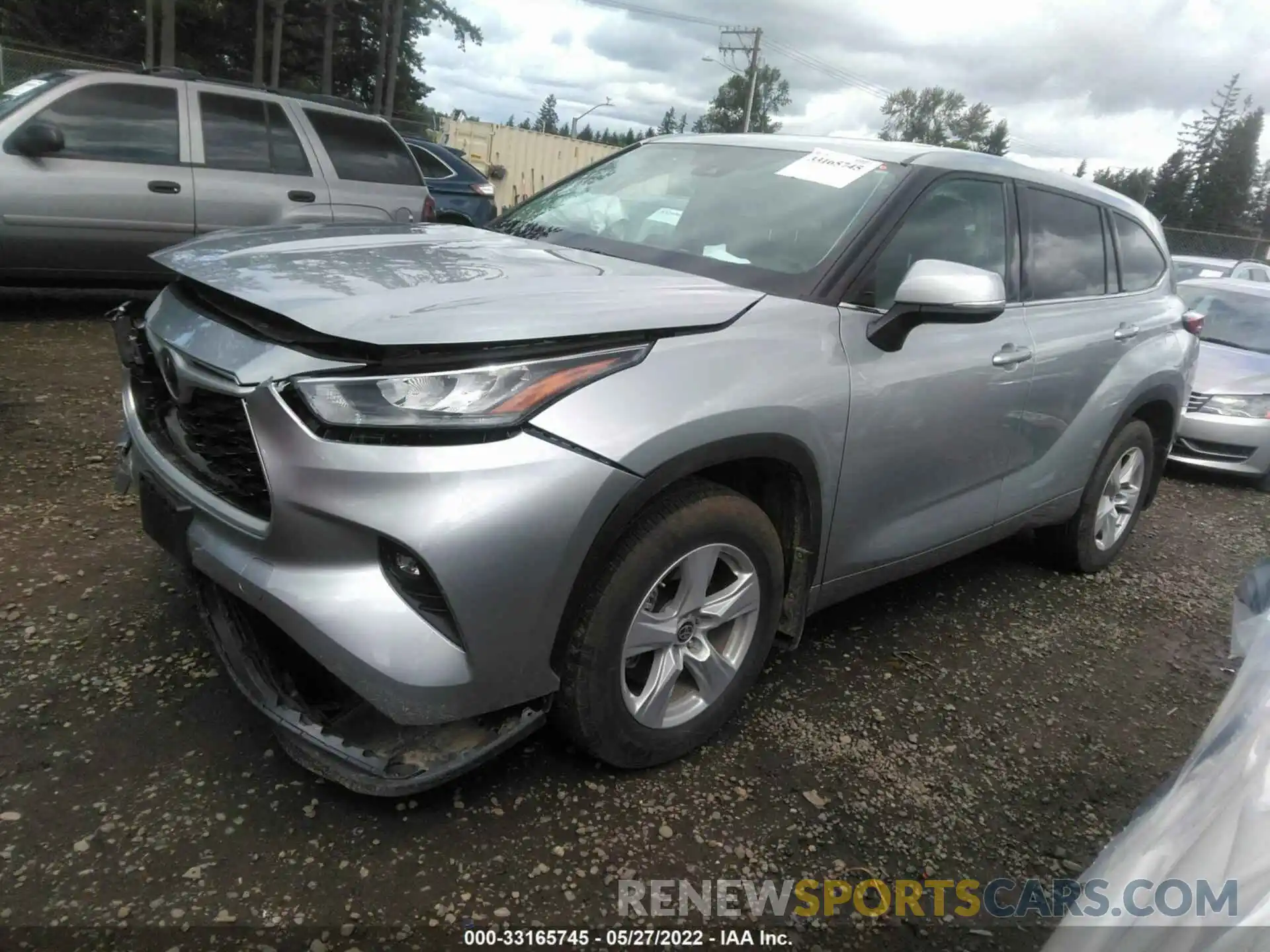 2 Photograph of a damaged car 5TDBZRBH7LS508909 TOYOTA HIGHLANDER 2020