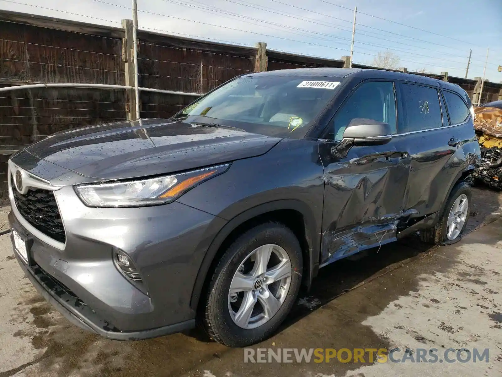 2 Photograph of a damaged car 5TDBZRBH7LS522955 TOYOTA HIGHLANDER 2020