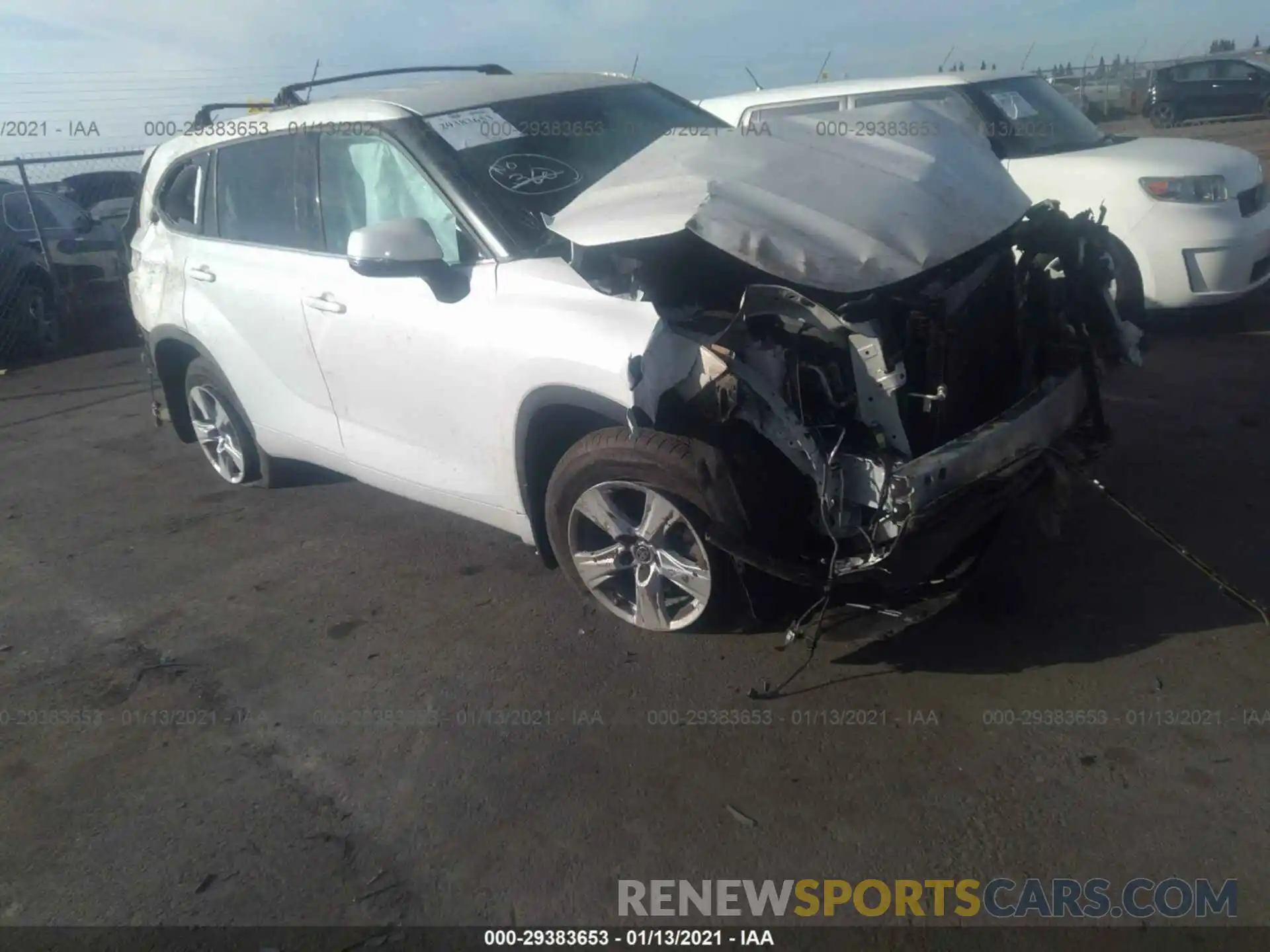 1 Photograph of a damaged car 5TDBZRBH8LS516002 TOYOTA HIGHLANDER 2020