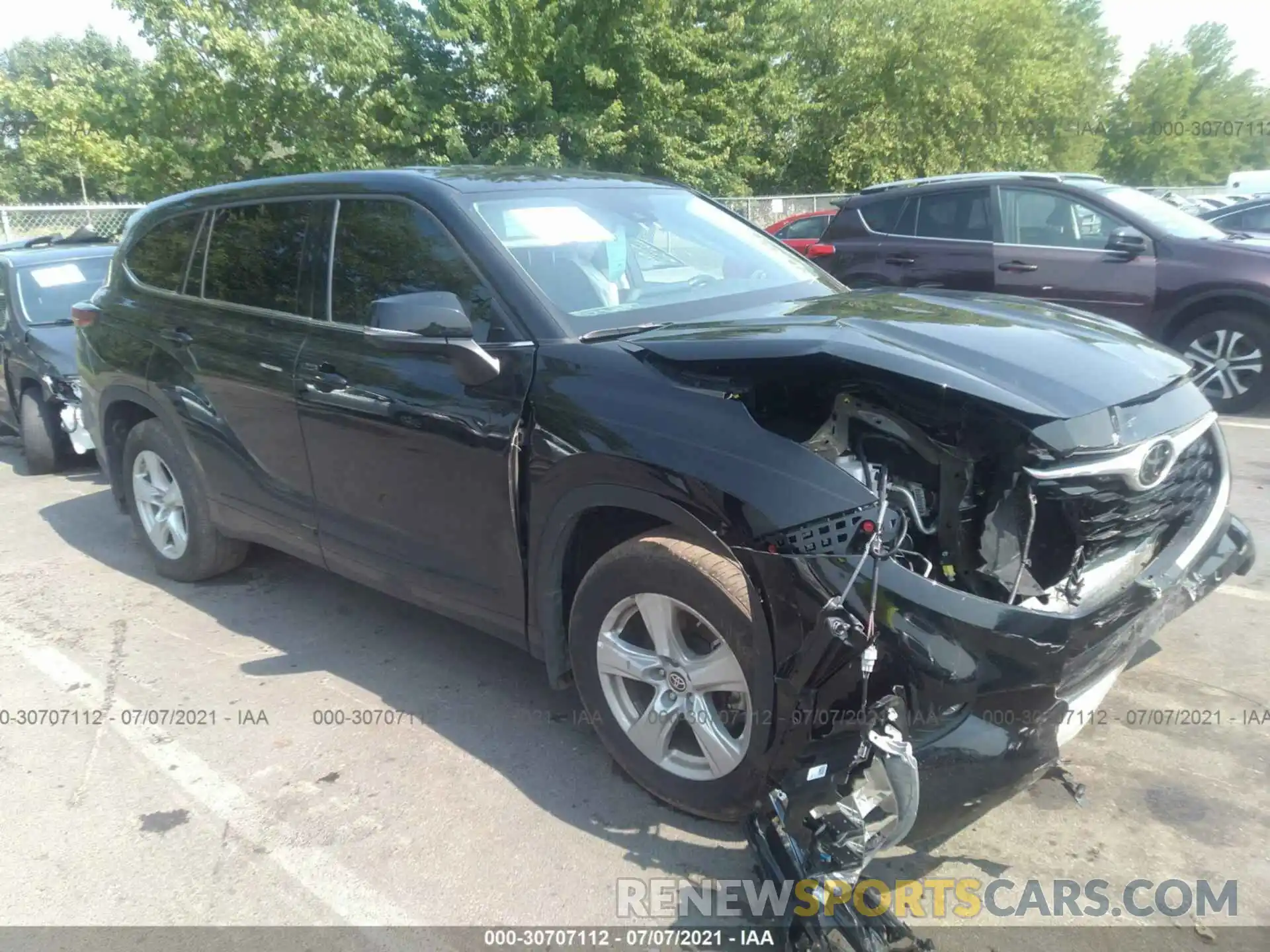 1 Photograph of a damaged car 5TDBZRBH8LS522771 TOYOTA HIGHLANDER 2020