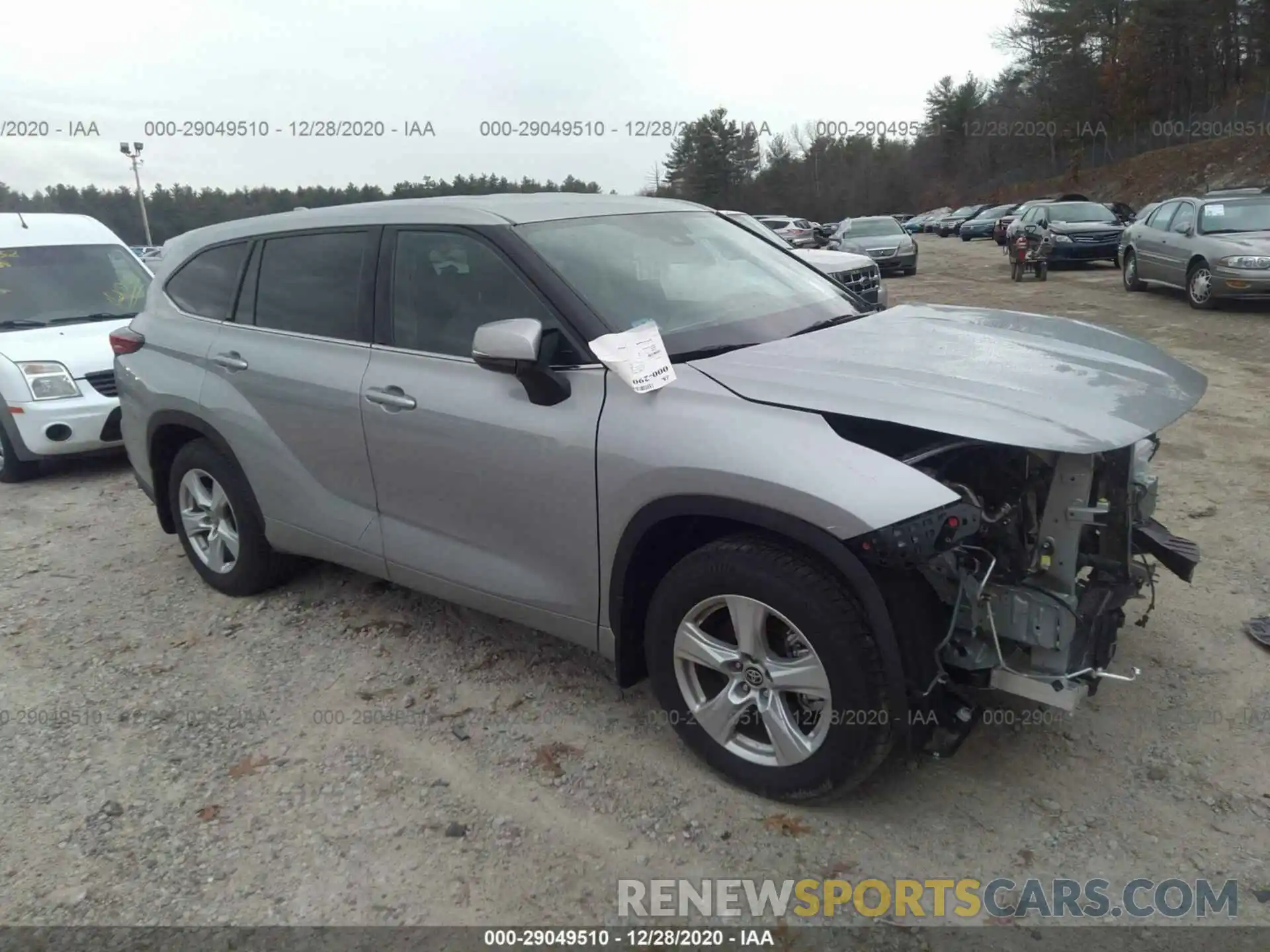 1 Photograph of a damaged car 5TDBZRBHXLS504465 TOYOTA HIGHLANDER 2020