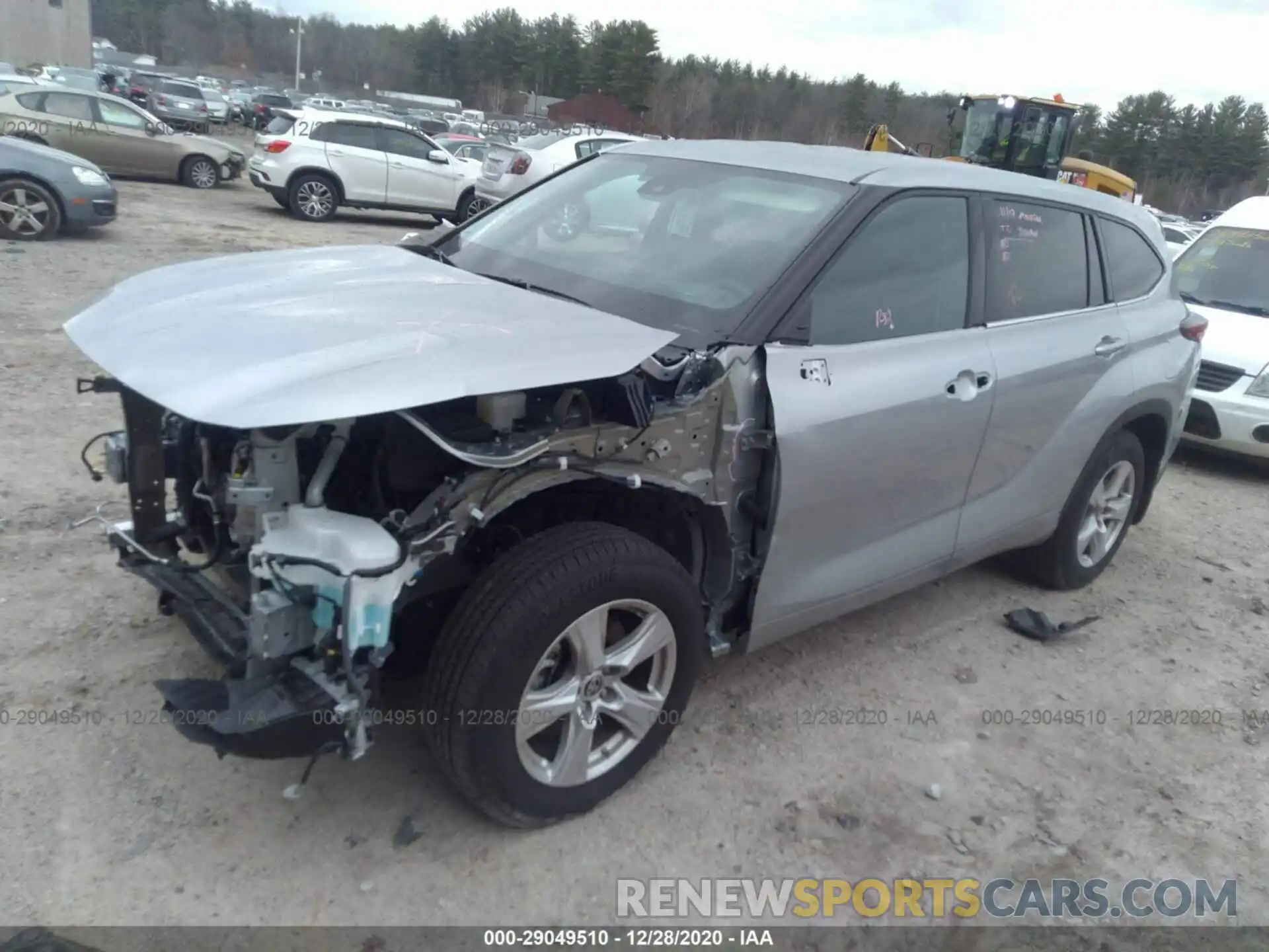 2 Photograph of a damaged car 5TDBZRBHXLS504465 TOYOTA HIGHLANDER 2020