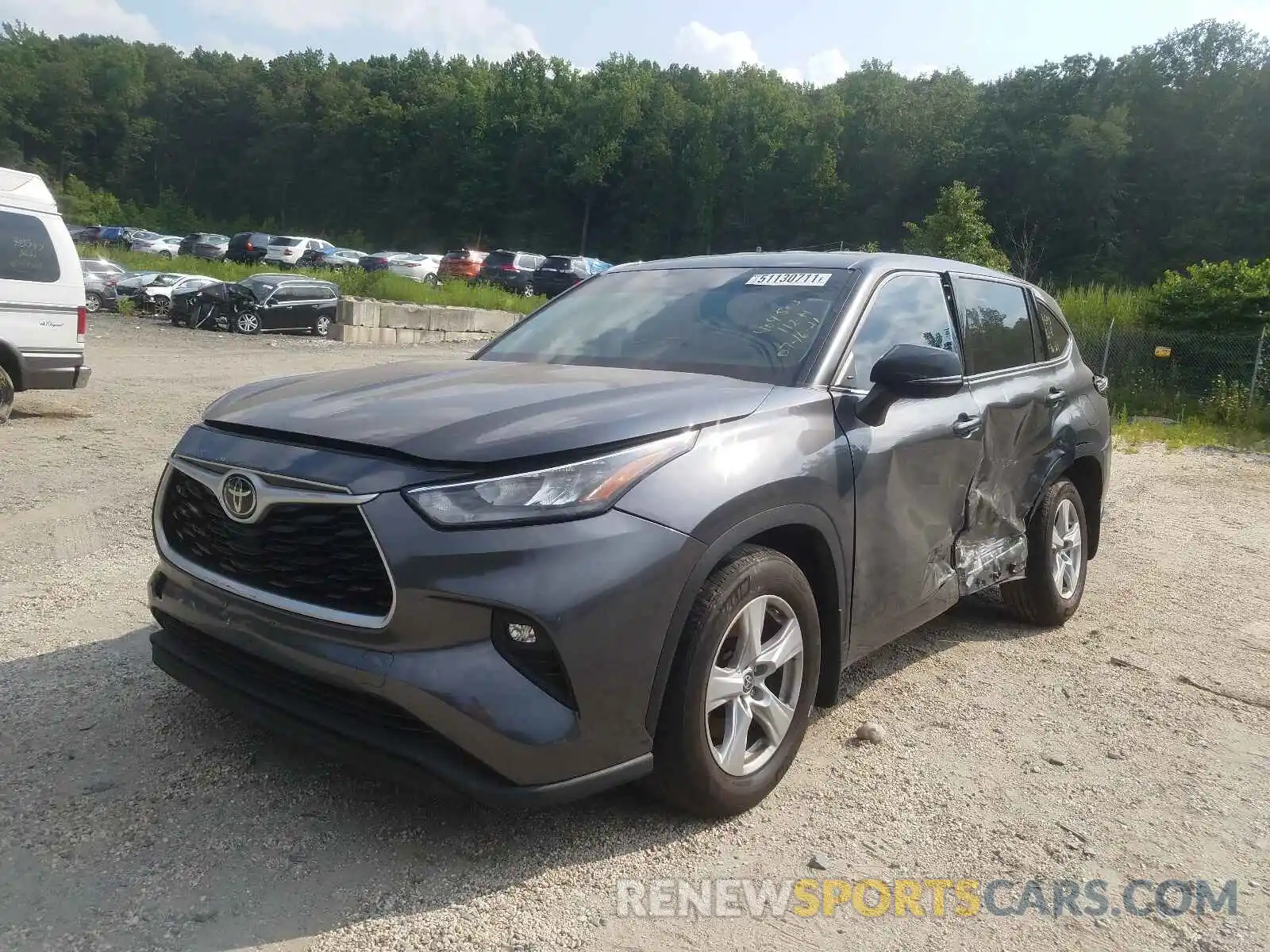 2 Photograph of a damaged car 5TDBZRBHXLS519340 TOYOTA HIGHLANDER 2020