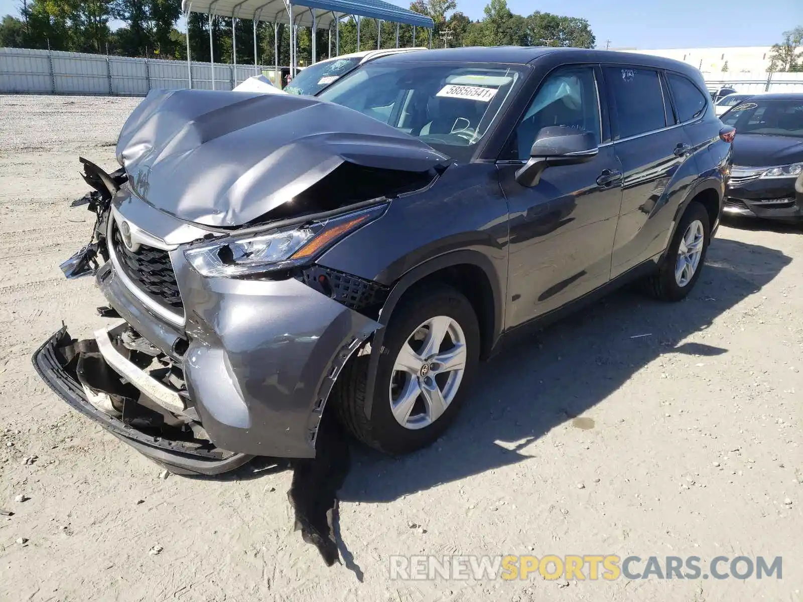 2 Photograph of a damaged car 5TDCZRAH0LS002635 TOYOTA HIGHLANDER 2020