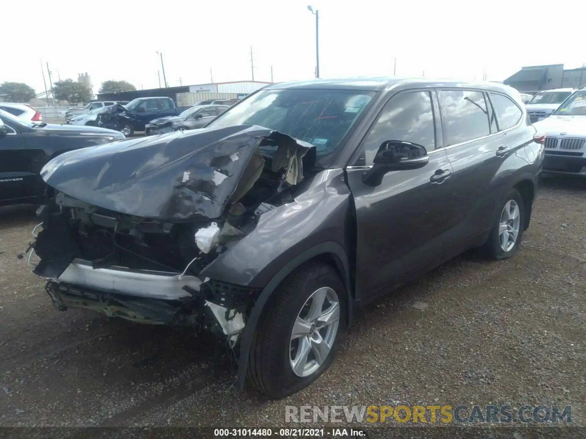 2 Photograph of a damaged car 5TDCZRAH0LS012243 TOYOTA HIGHLANDER 2020