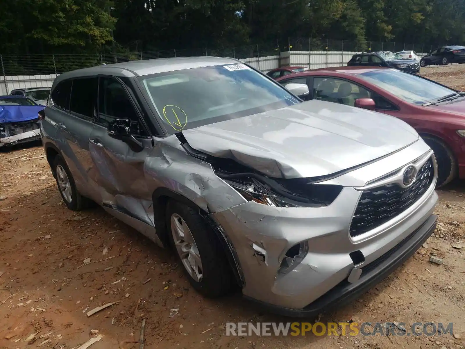 1 Photograph of a damaged car 5TDCZRAH0LS504626 TOYOTA HIGHLANDER 2020