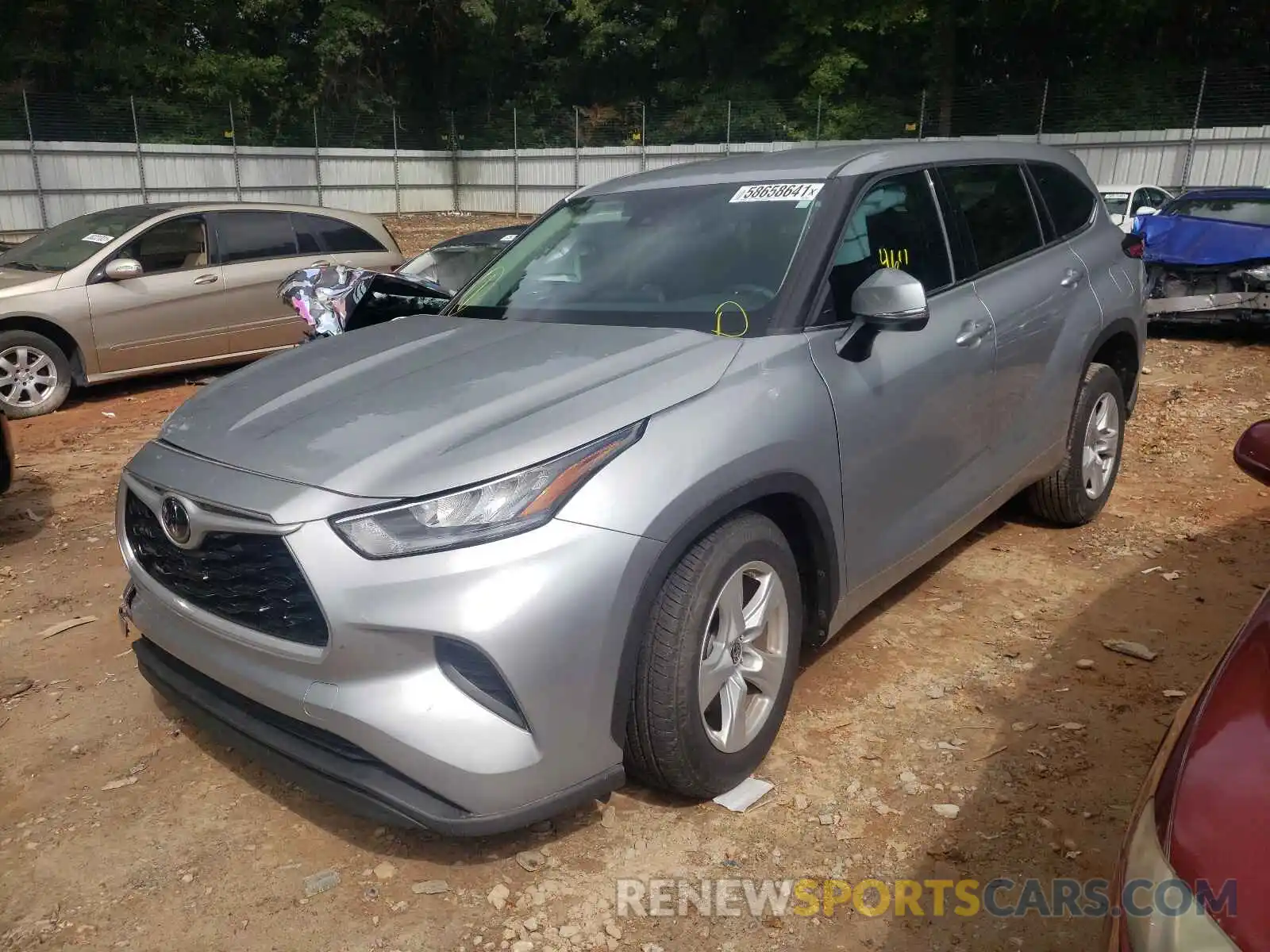 2 Photograph of a damaged car 5TDCZRAH0LS504626 TOYOTA HIGHLANDER 2020