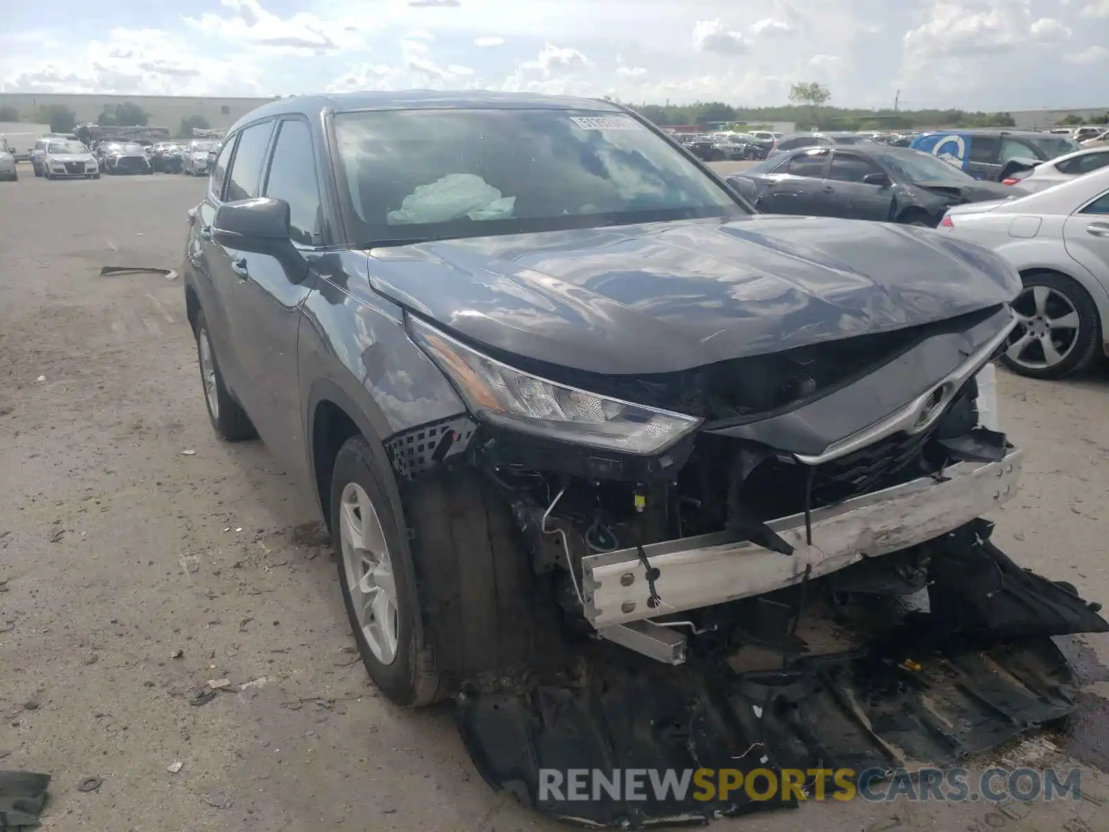 1 Photograph of a damaged car 5TDCZRAH0LS506750 TOYOTA HIGHLANDER 2020