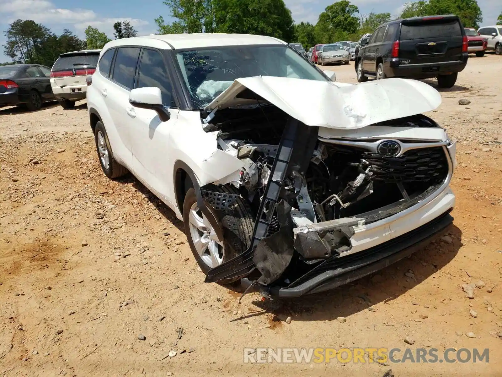 1 Photograph of a damaged car 5TDCZRAH1LS001431 TOYOTA HIGHLANDER 2020