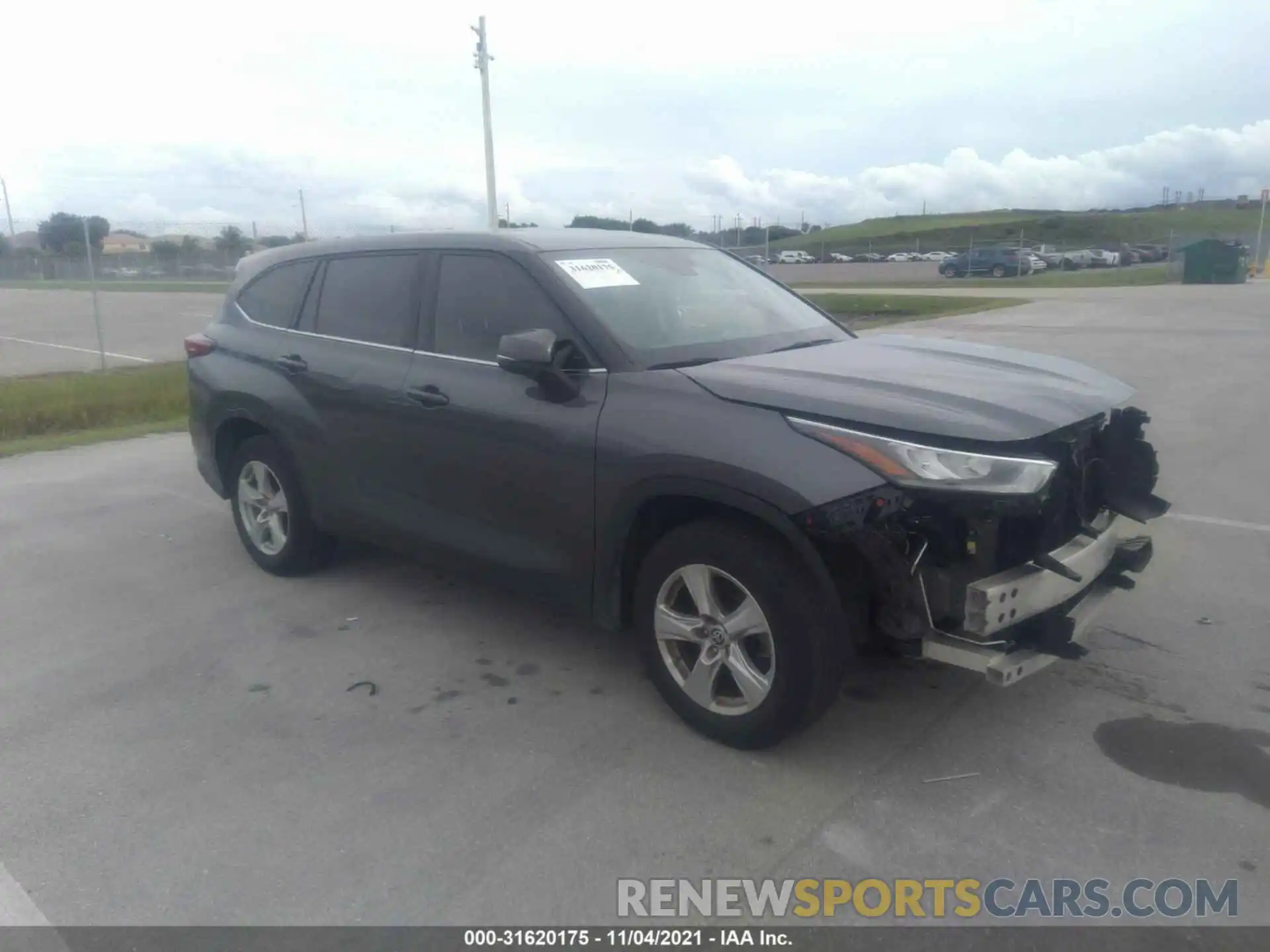 1 Photograph of a damaged car 5TDCZRAH1LS505252 TOYOTA HIGHLANDER 2020